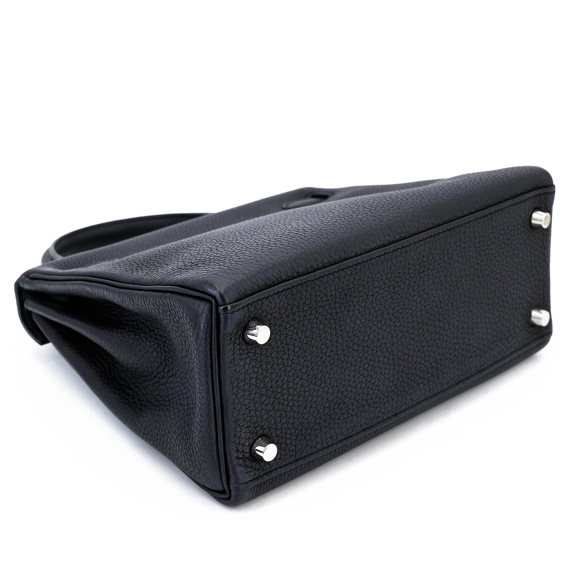 Very Good ( Rank A) HERMÈS Kelly 25 Navy (7U) Togo Palladium hardware Z (2021) - 7