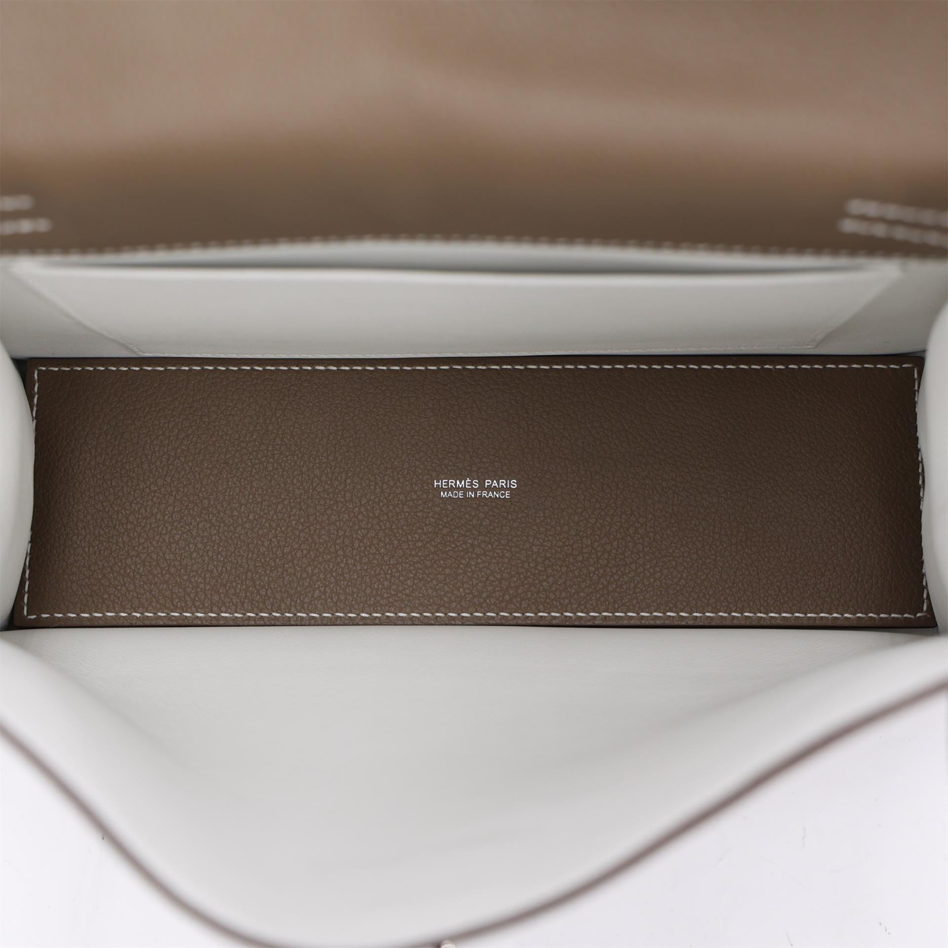 Brand New ( Rank N ) HERMÈS Kelly Danse Verso Etoupe (18) Evercolor Palladium hardware K (2025) - 11