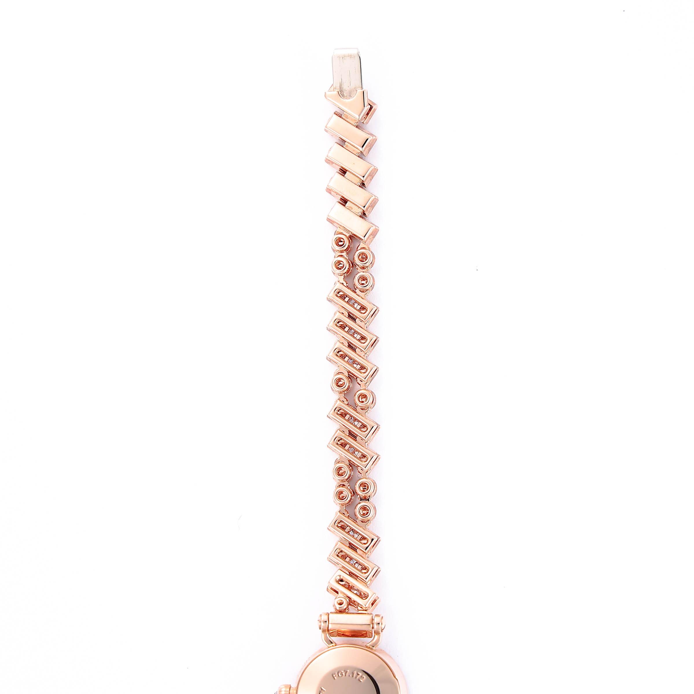 Brand New ( Rank N ) HERMÈS Faubourg Polka Ladies Watch Rose Gold Rose Gold Diamond - 10
