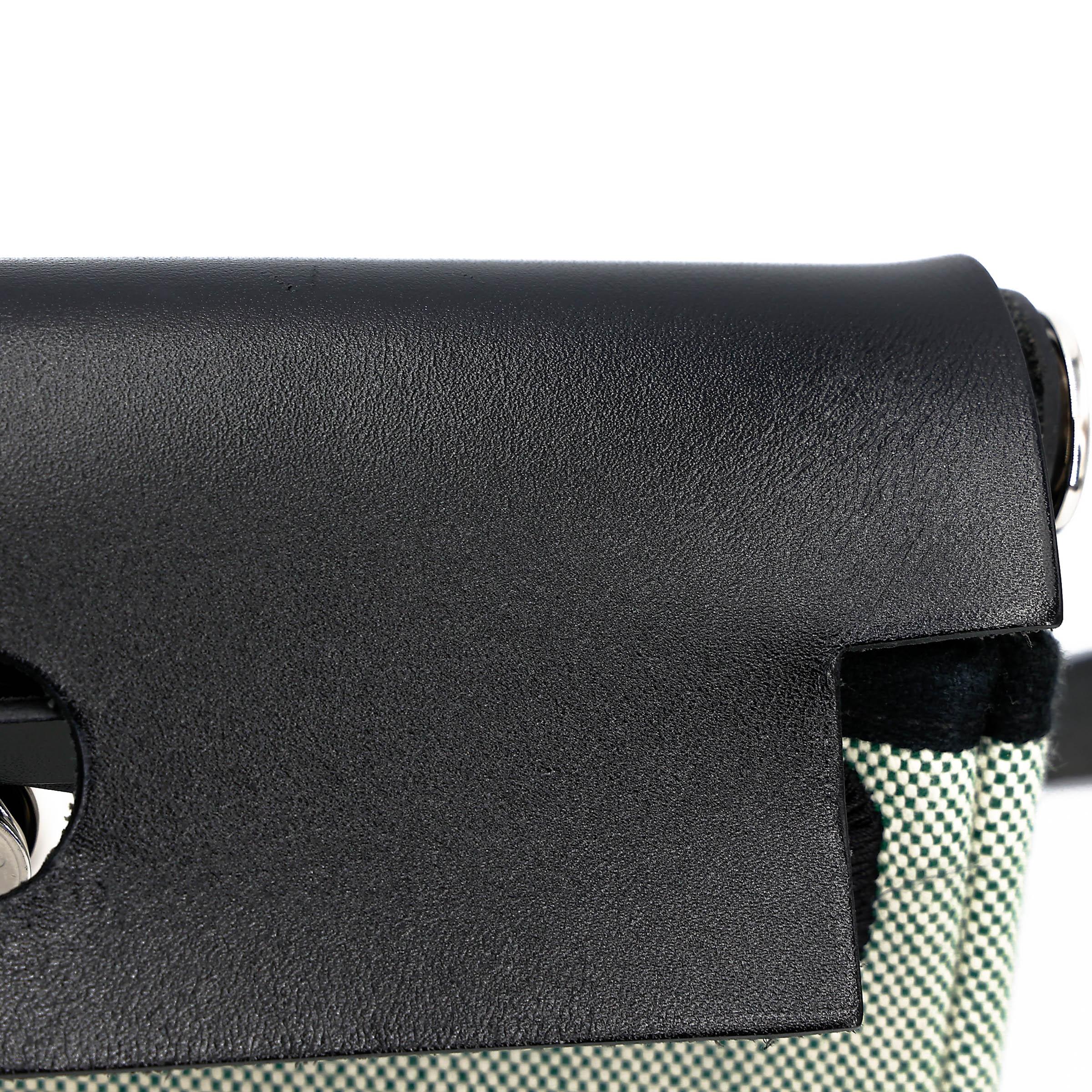 SA超美品 HERMÈS 爱马仕 Herbag Zip Mini 20 89 黑色 Noir (Black) 65 Vert Moyen 宝石绿 Vache Hunter皮 Toile H Viking帆布 银扣 K刻 2025年 - 20