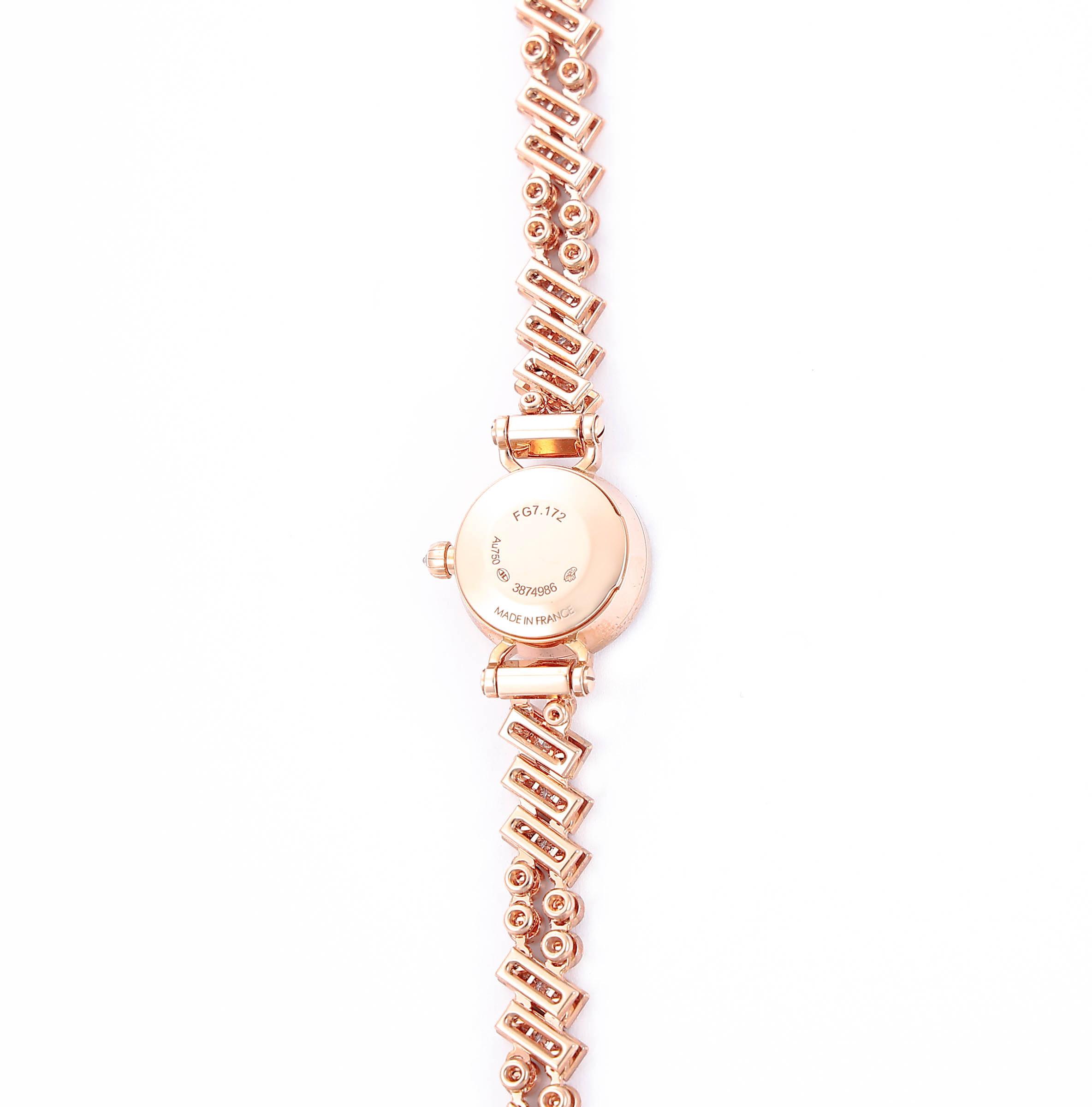 Brand New ( Rank N ) HERMÈS Faubourg Polka Ladies Watch Rose Gold Rose Gold Diamond - 8