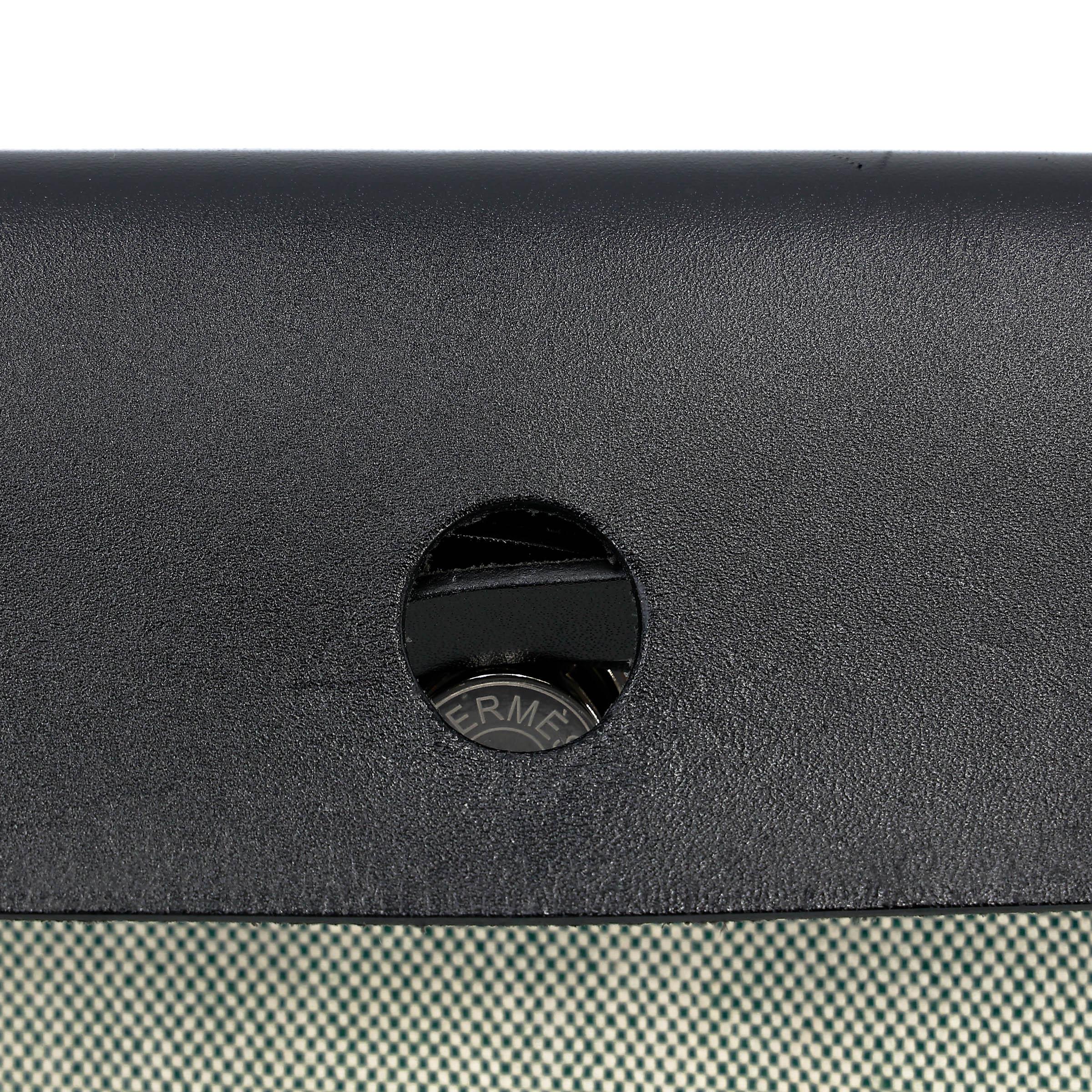 SA超美品 HERMÈS 爱马仕 Herbag Zip Mini 20 89 黑色 Noir (Black) 65 Vert Moyen 宝石绿 Vache Hunter皮 Toile H Viking帆布 银扣 K刻 2025年 - 21