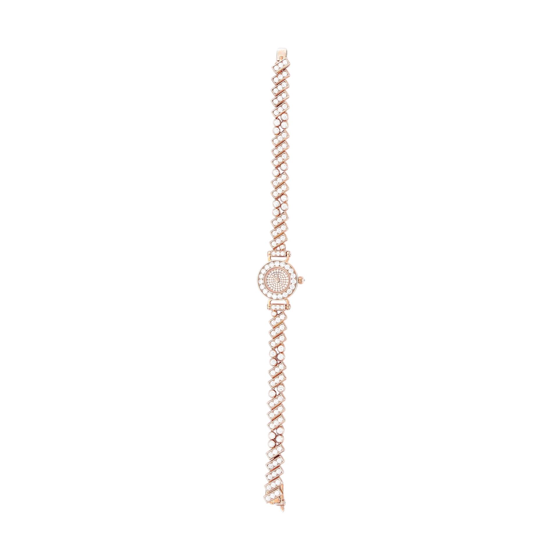 Brand New ( Rank N ) HERMÈS Faubourg Polka Ladies Watch Rose Gold Rose Gold Diamond - 3