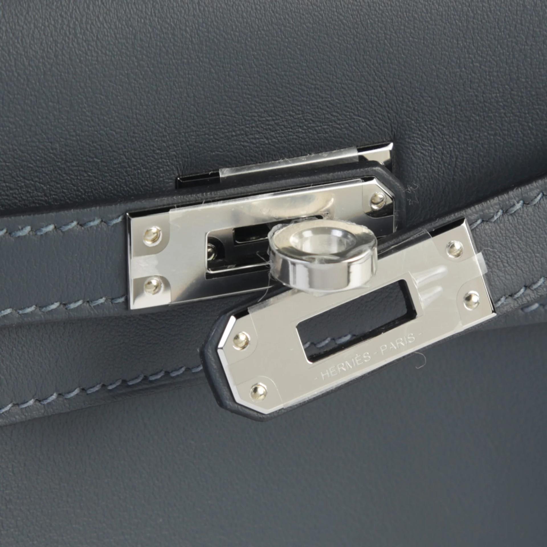 Brand New ( Rank N ) HERMÈS Kelly Jump Gris misty (H0) Swift Palladium hardware K (2025) - 4
