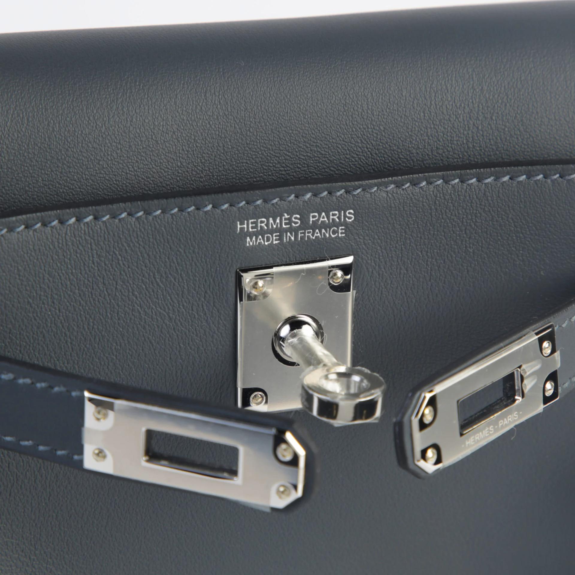 Brand New ( Rank N ) HERMÈS Kelly Jump Gris misty (H0) Swift Palladium hardware K (2025) - 9