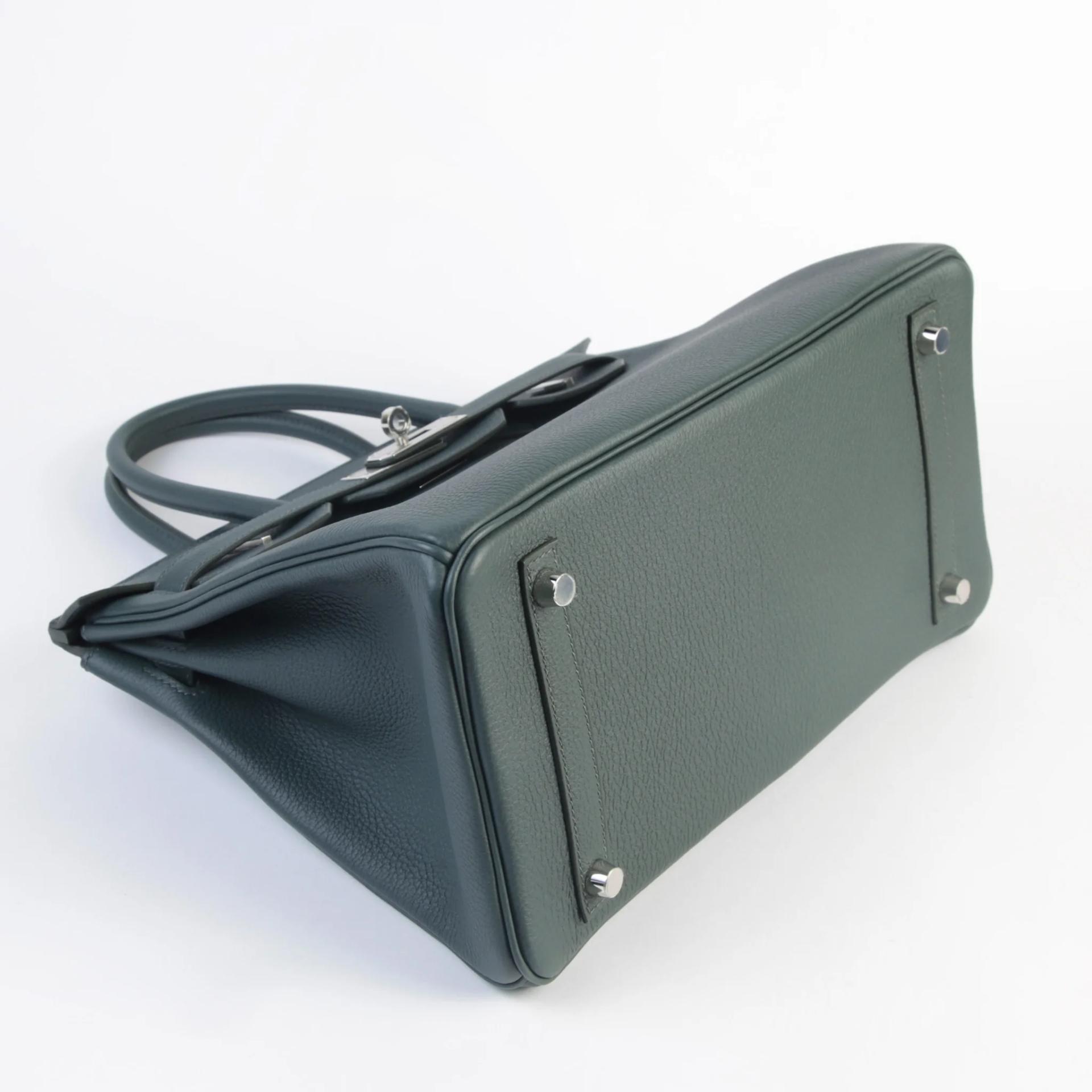 Brand New ( Rank N ) HERMÈS Birkin 30 Vert Mangrove (Q0) Togo Palladium hardware K (2025) - 4