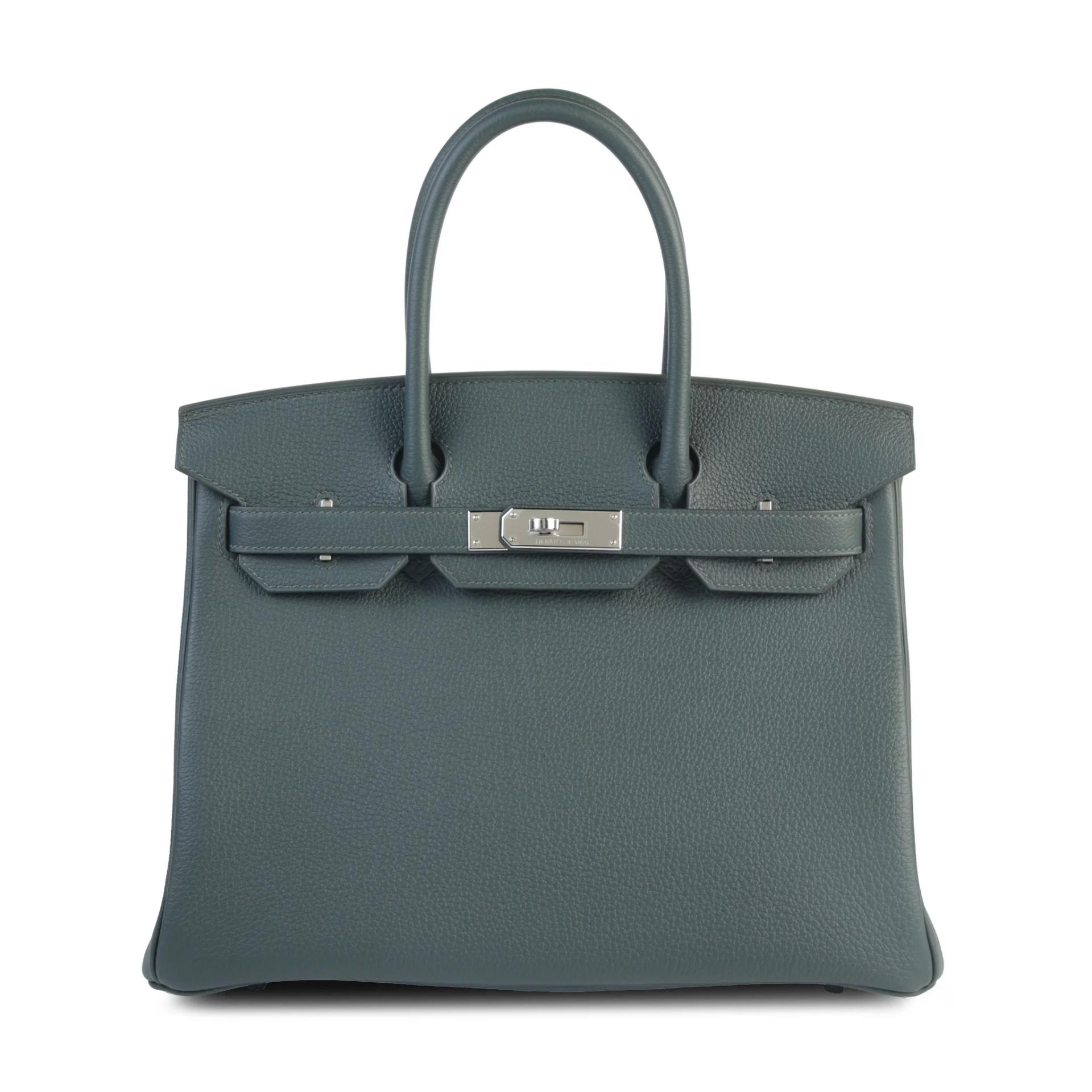 Brand New ( Rank N ) HERMÈS Birkin 30 Vert Mangrove (Q0) Togo Palladium hardware K (2025) - 1