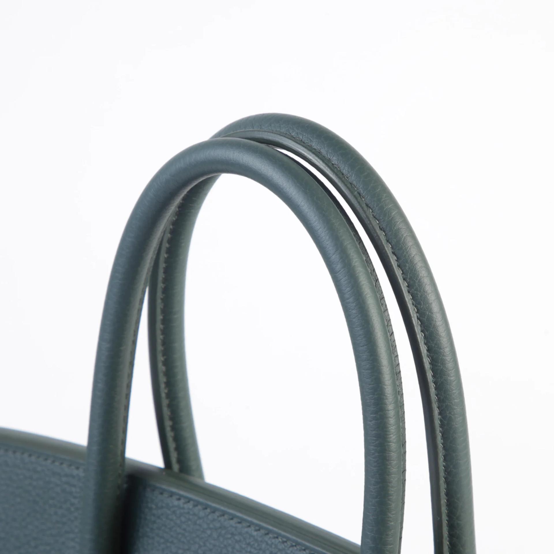Brand New ( Rank N ) HERMÈS Birkin 30 Vert Mangrove (Q0) Togo Palladium hardware K (2025) - 3