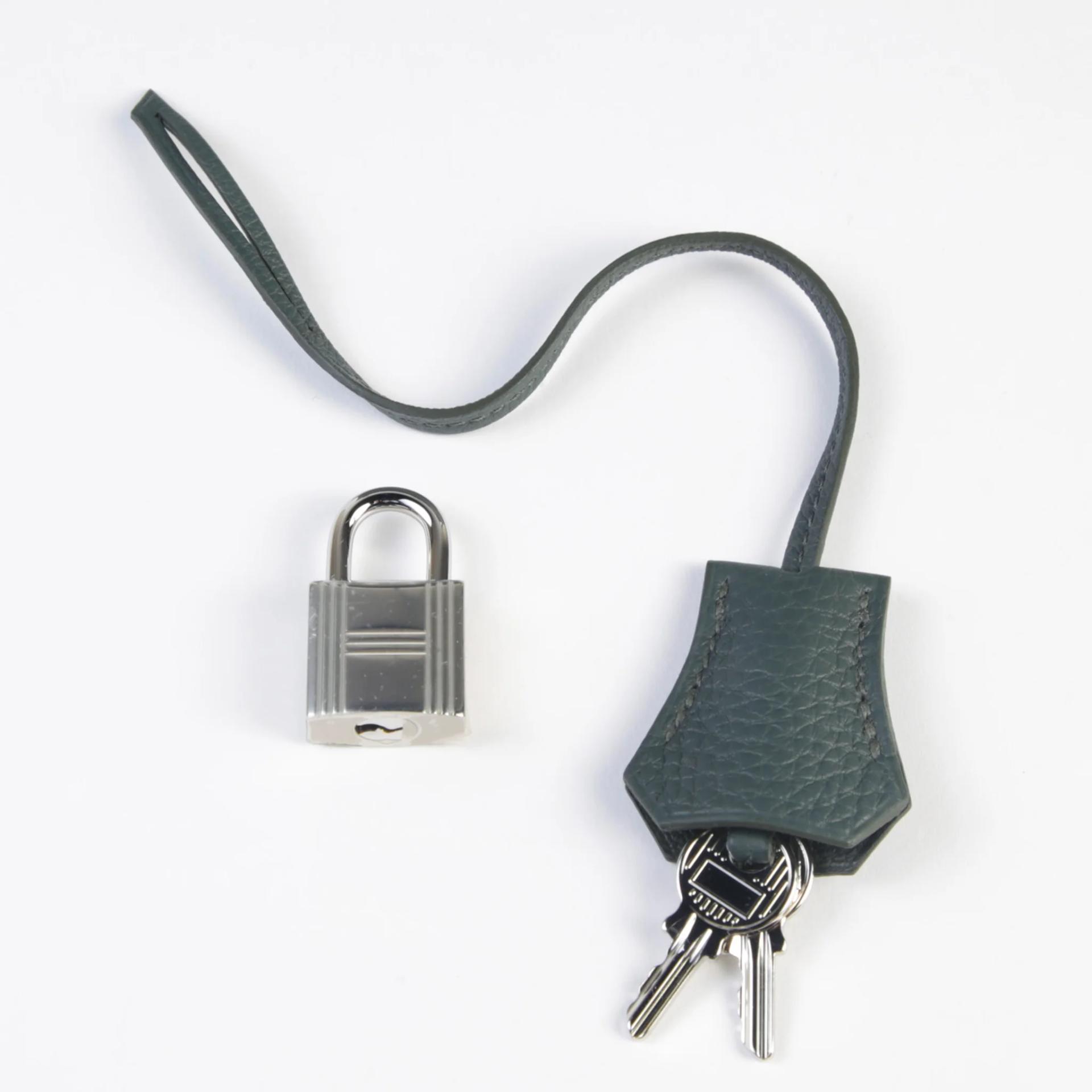 Brand New ( Rank N ) HERMÈS Birkin 30 Vert Mangrove (Q0) Togo Palladium hardware K (2025) - 14