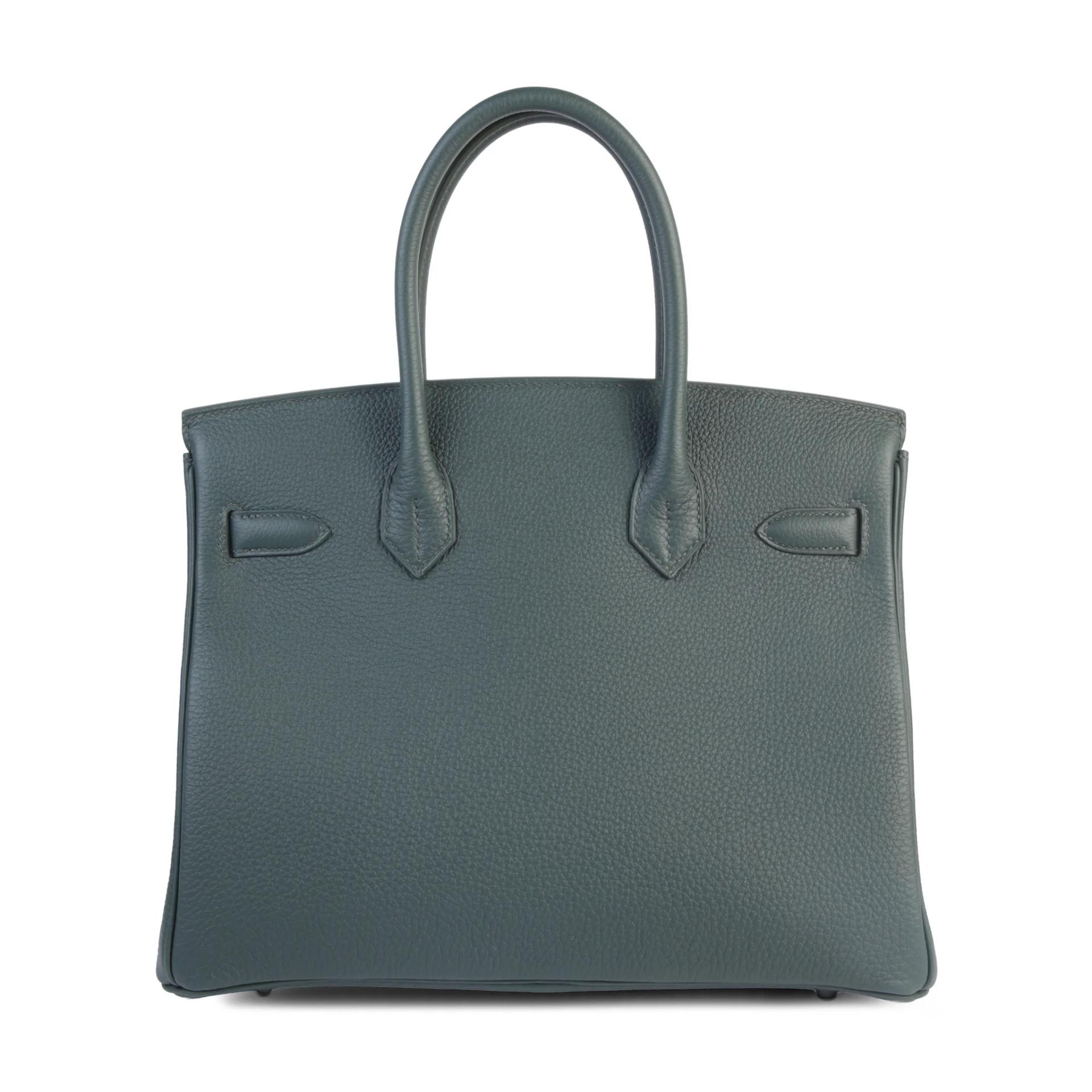 Brand New ( Rank N ) HERMÈS Birkin 30 Vert Mangrove (Q0) Togo Palladium hardware K (2025) - 2