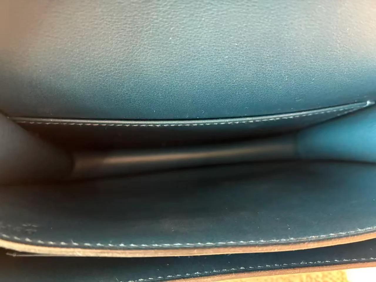 Very Good ( Rank A) HERMÈS Constance Mini Bleu Izmir (7W) Swift Palladium hardware D (2019) - 15