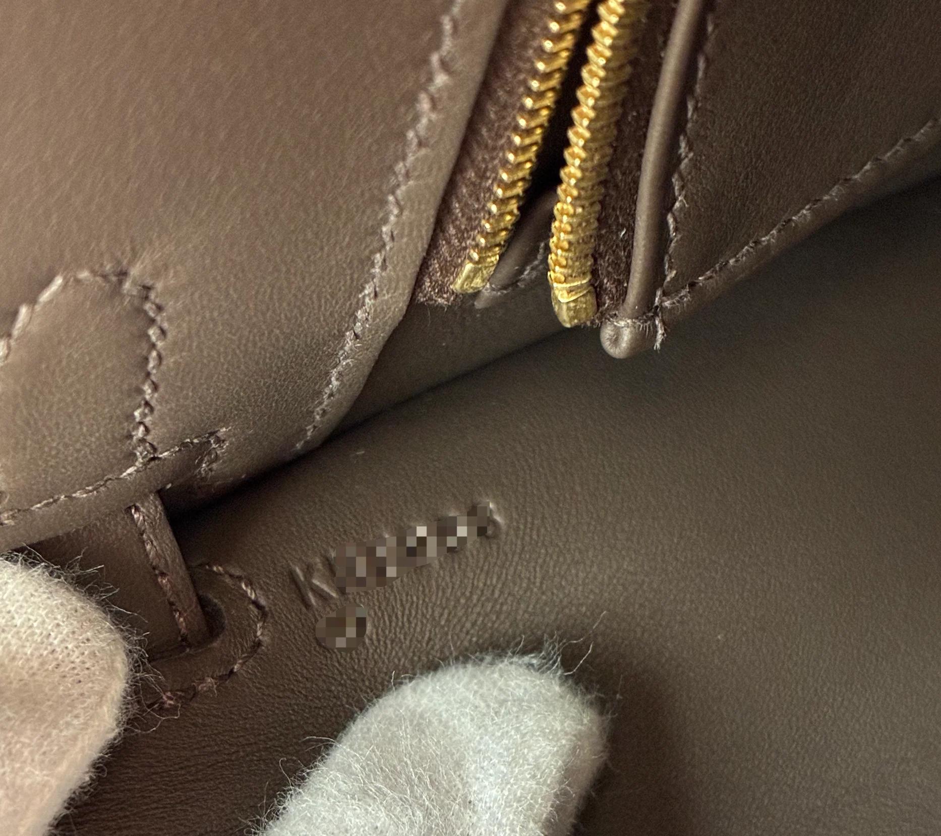 Brand New ( Rank N ) HERMÈS Kelly 25 Sellier Ecorce (4C) Beige Swift Toile H canvas Permabrass hardware K (2025) - 25