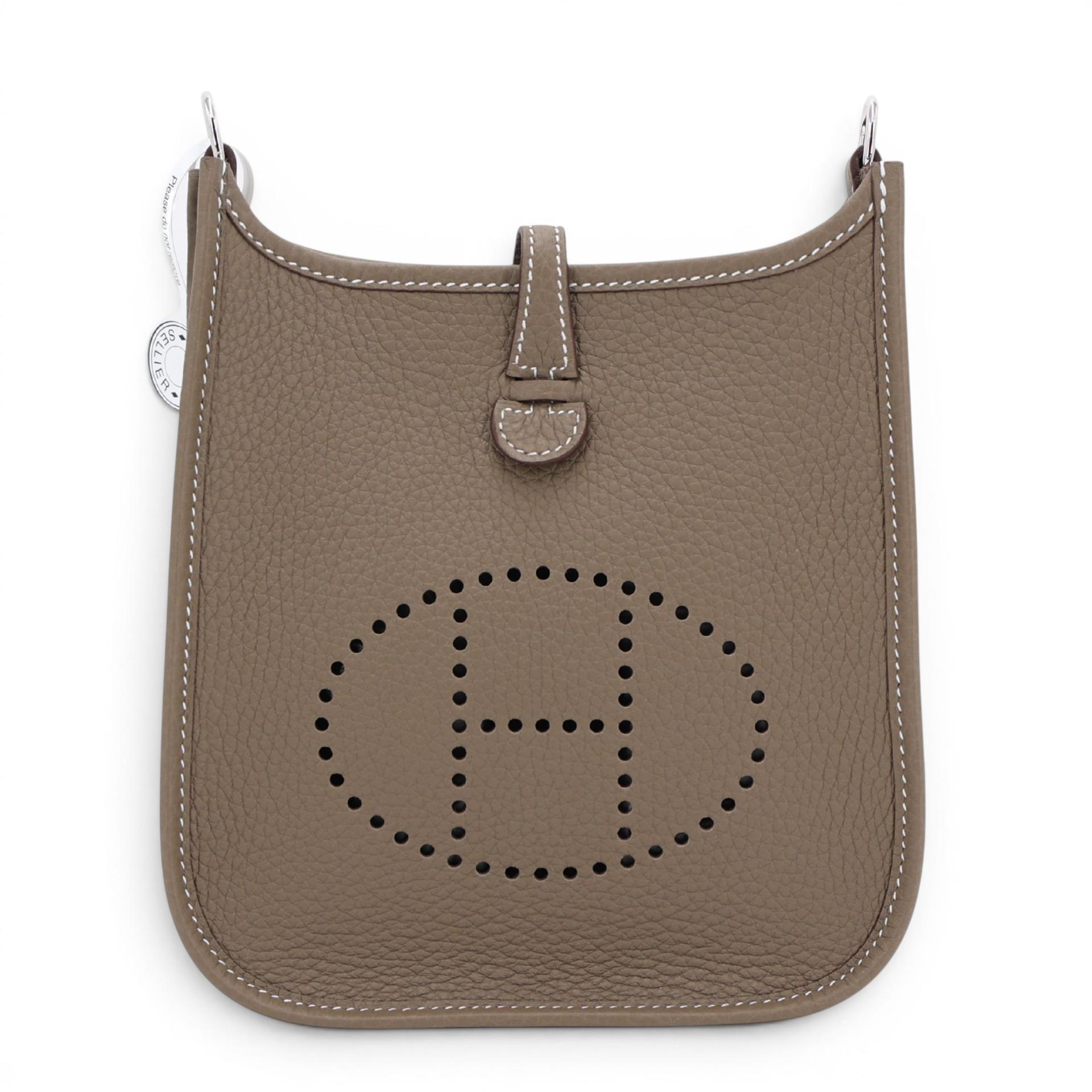 ランク N 新品 HERMÈS エルメス エブリンTPM バンドリエール112cm エトゥープ (18) トリヨン シルバー金具 K刻印 (2025) - 1