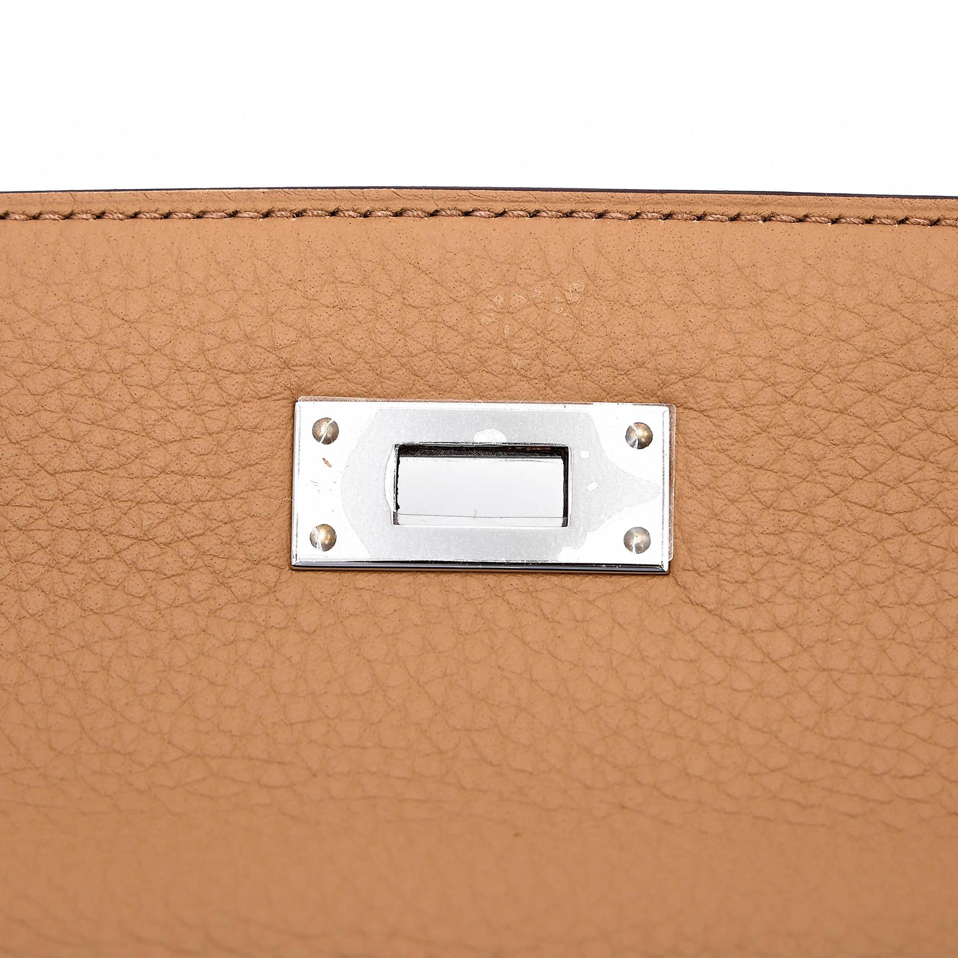 Brand New ( Rank N ) HERMÈS Kelly 28 Biscuit (4B) Clemence Palladium hardware K (2025) - 11