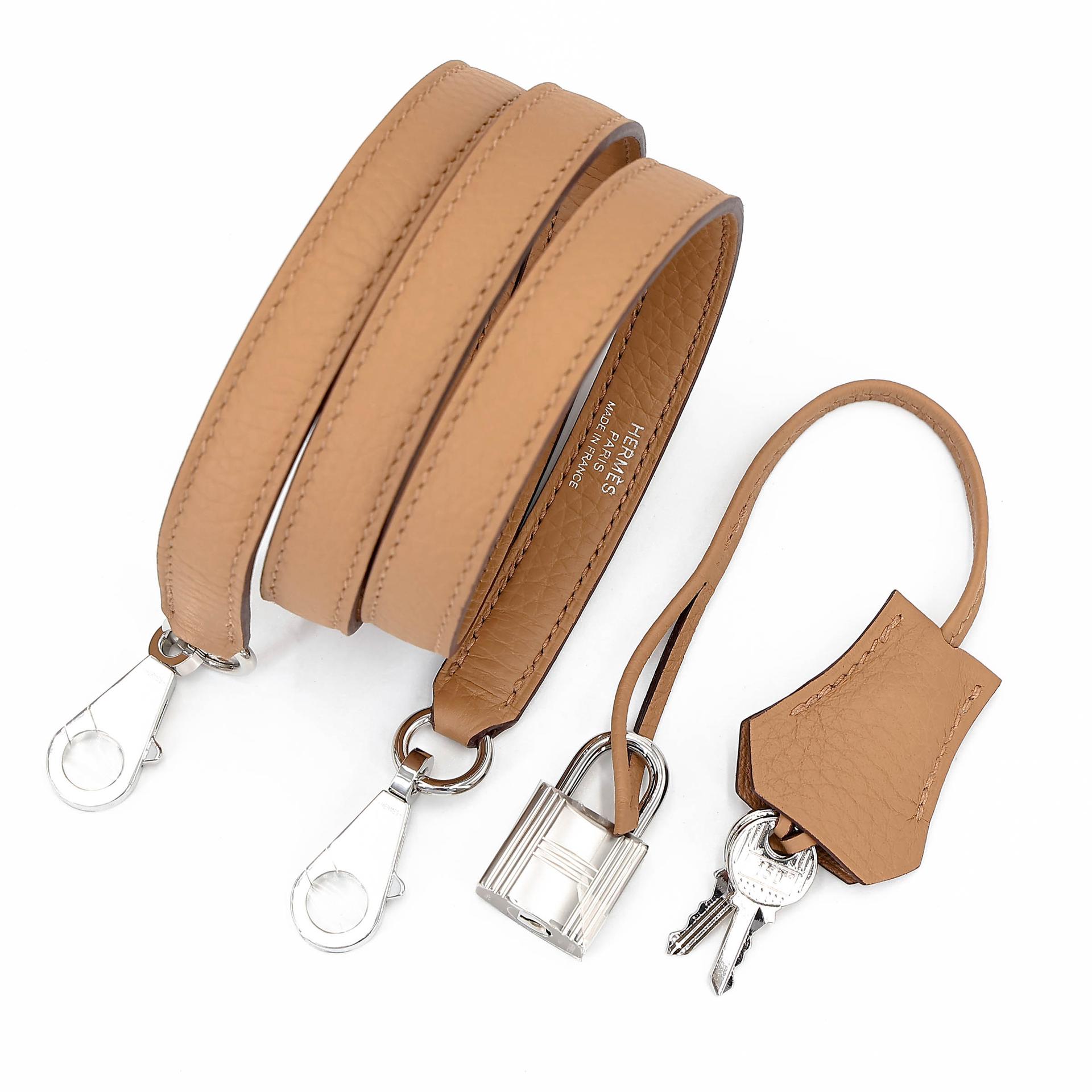 Brand New ( Rank N ) HERMÈS Kelly 28 Biscuit (4B) Clemence Palladium hardware K (2025) - 18