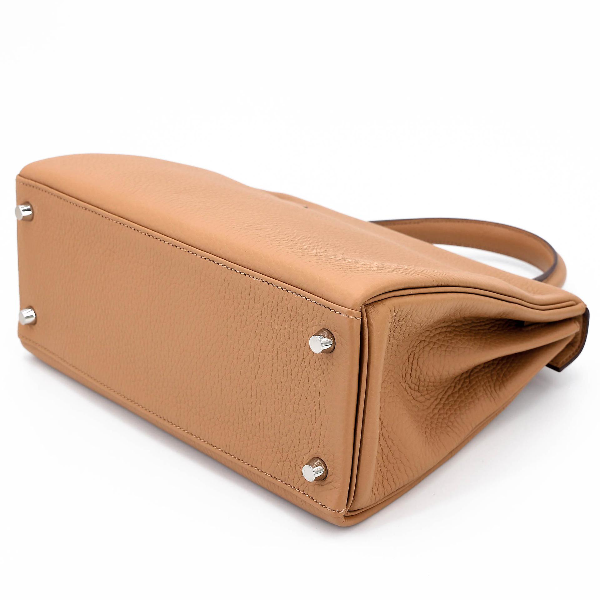 Brand New ( Rank N ) HERMÈS Kelly 28 Biscuit (4B) Clemence Palladium hardware K (2025) - 6