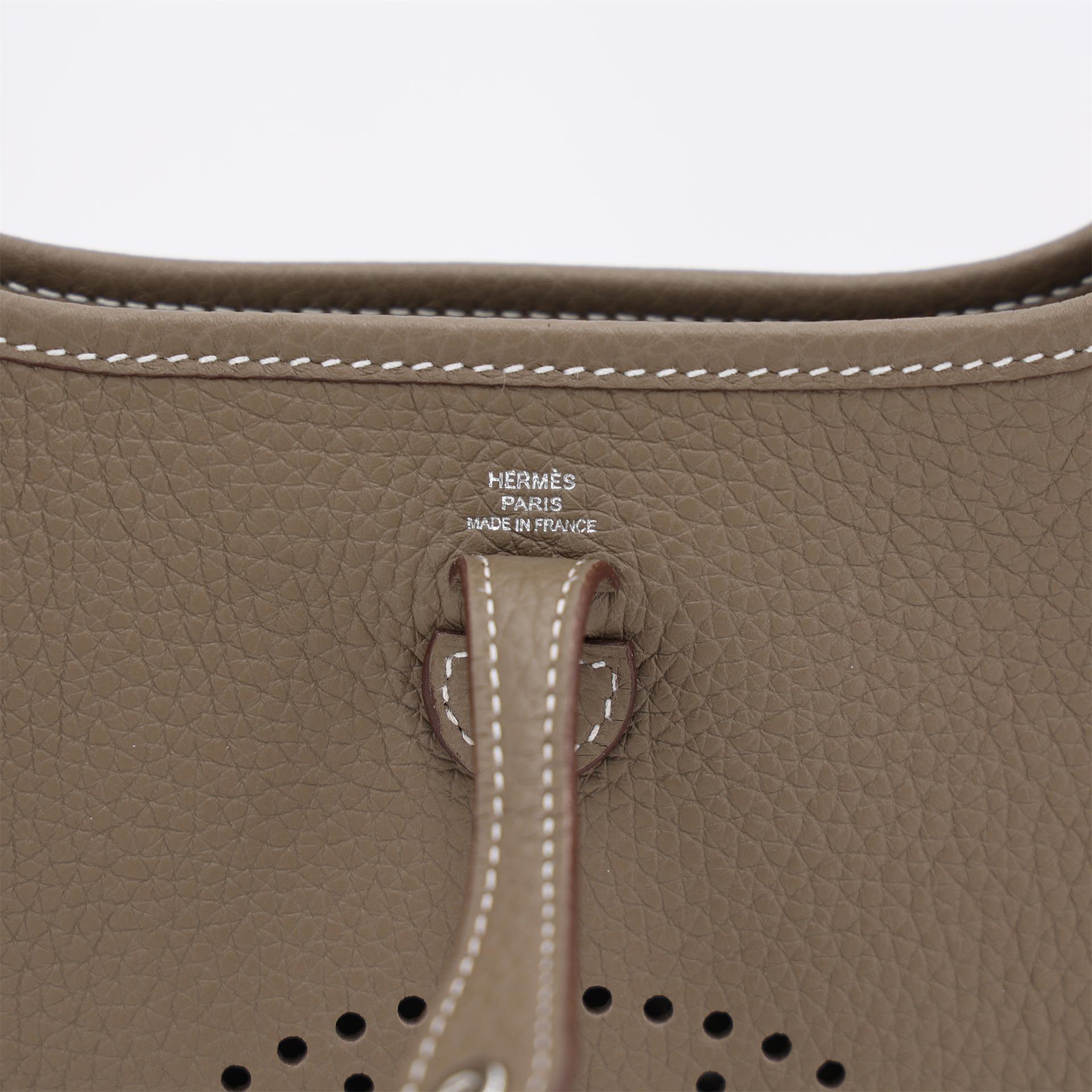 ランク N 新品 HERMÈS エルメス エブリンTPM バンドリエール112cm エトゥープ (18) トリヨン シルバー金具 K刻印 (2025) - 9