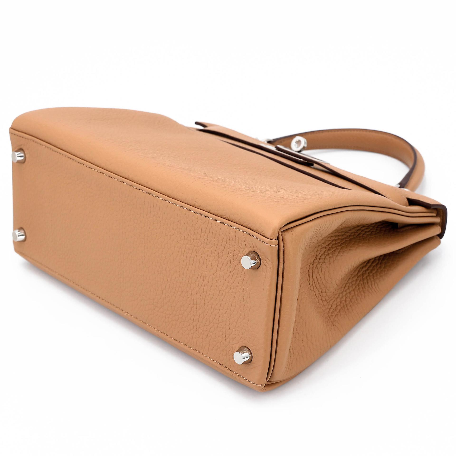 Brand New ( Rank N ) HERMÈS Kelly 28 Biscuit (4B) Clemence Palladium hardware K (2025) - 4