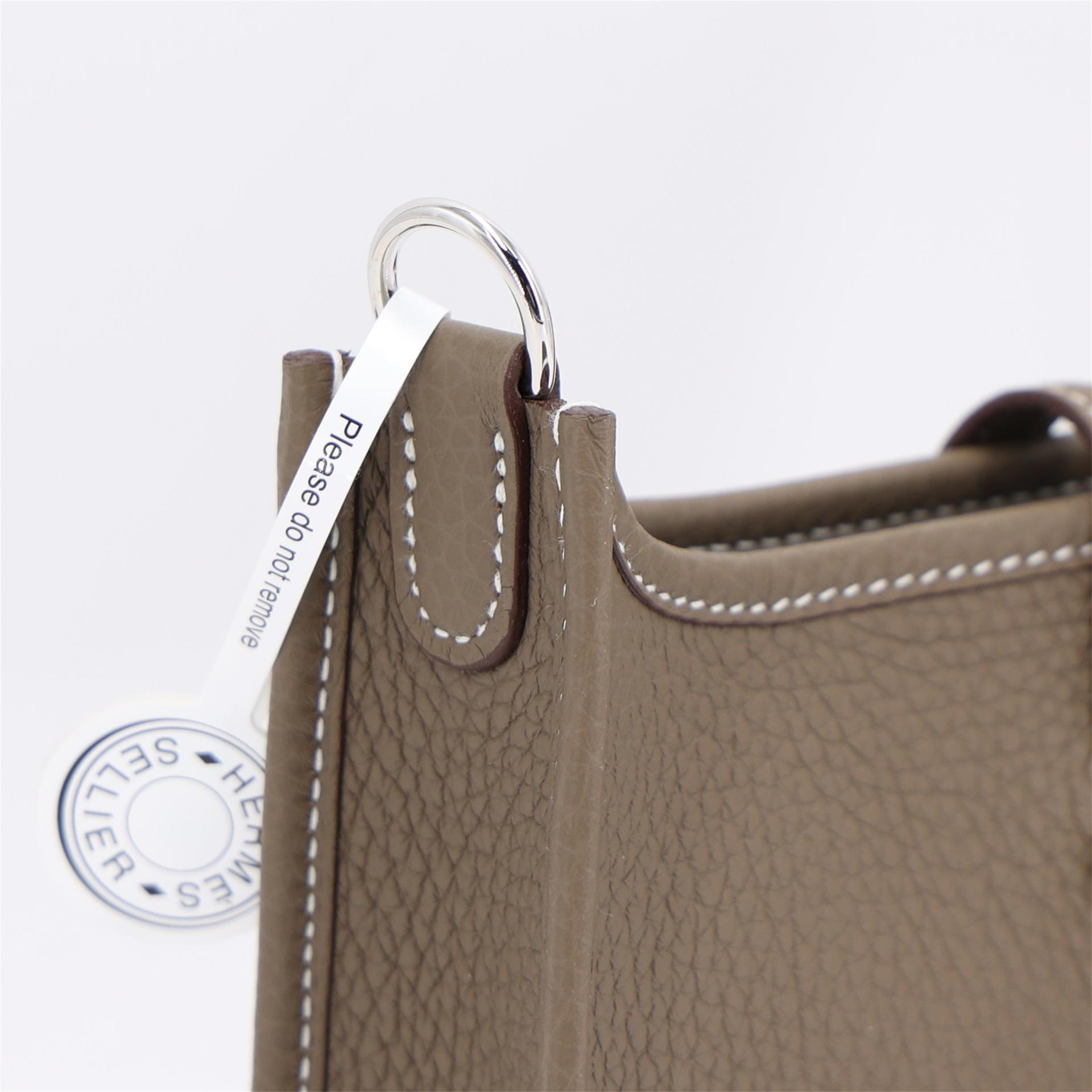 ランク N 新品 HERMÈS エルメス エブリンTPM バンドリエール112cm エトゥープ (18) トリヨン シルバー金具 K刻印 (2025) - 7