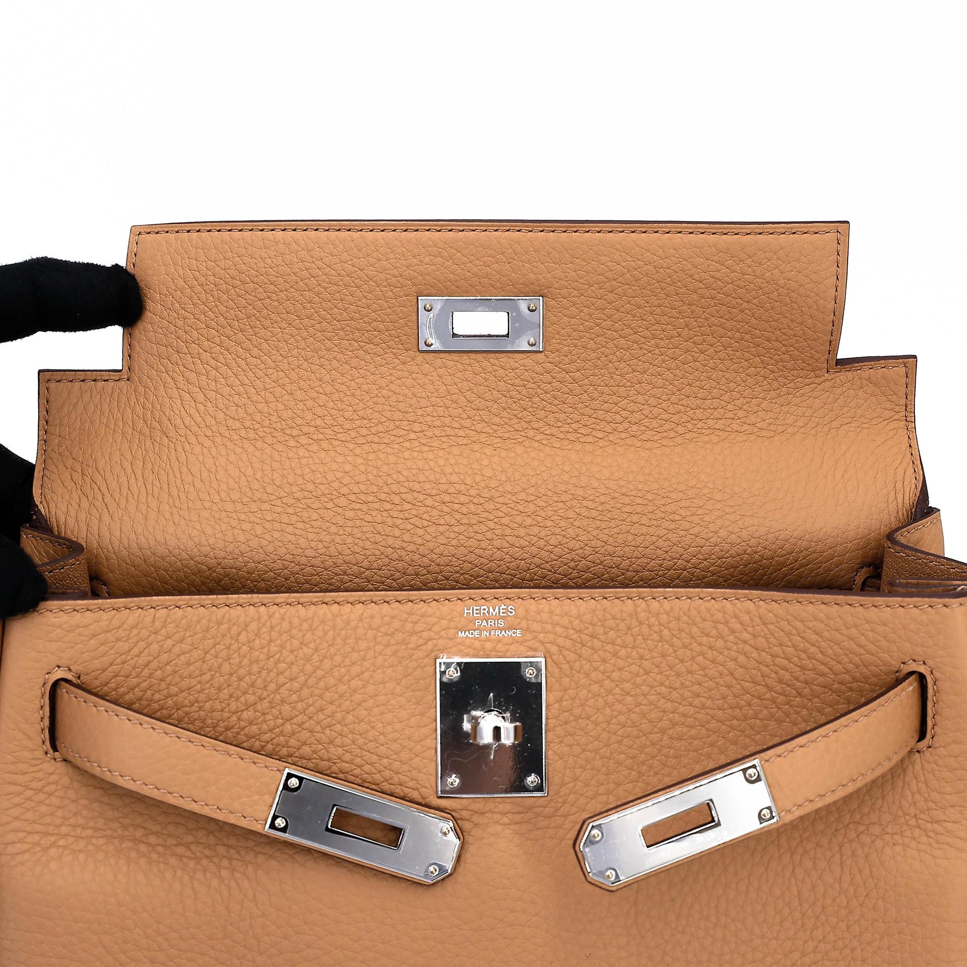 Brand New ( Rank N ) HERMÈS Kelly 28 Biscuit (4B) Clemence Palladium hardware K (2025) - 12
