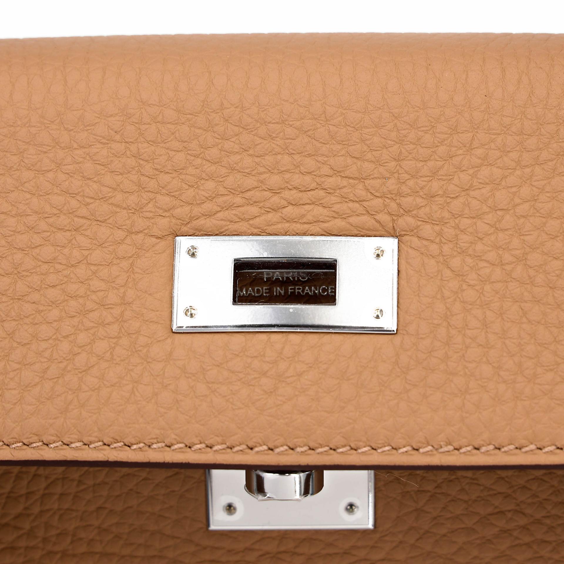 Brand New ( Rank N ) HERMÈS Kelly 28 Biscuit (4B) Clemence Palladium hardware K (2025) - 10