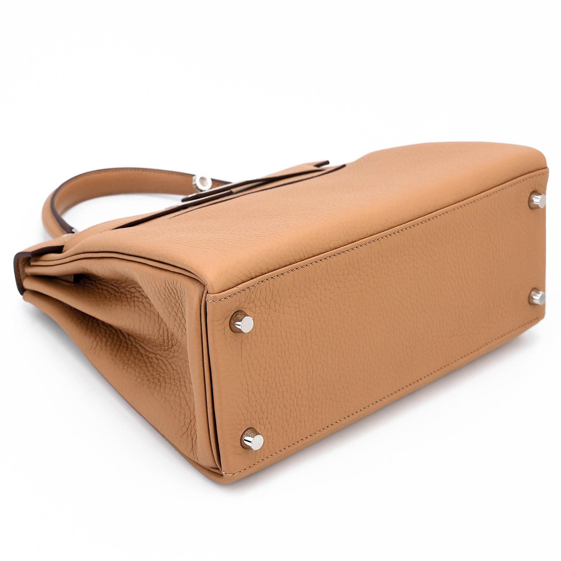 Brand New ( Rank N ) HERMÈS Kelly 28 Biscuit (4B) Clemence Palladium hardware K (2025) - 5