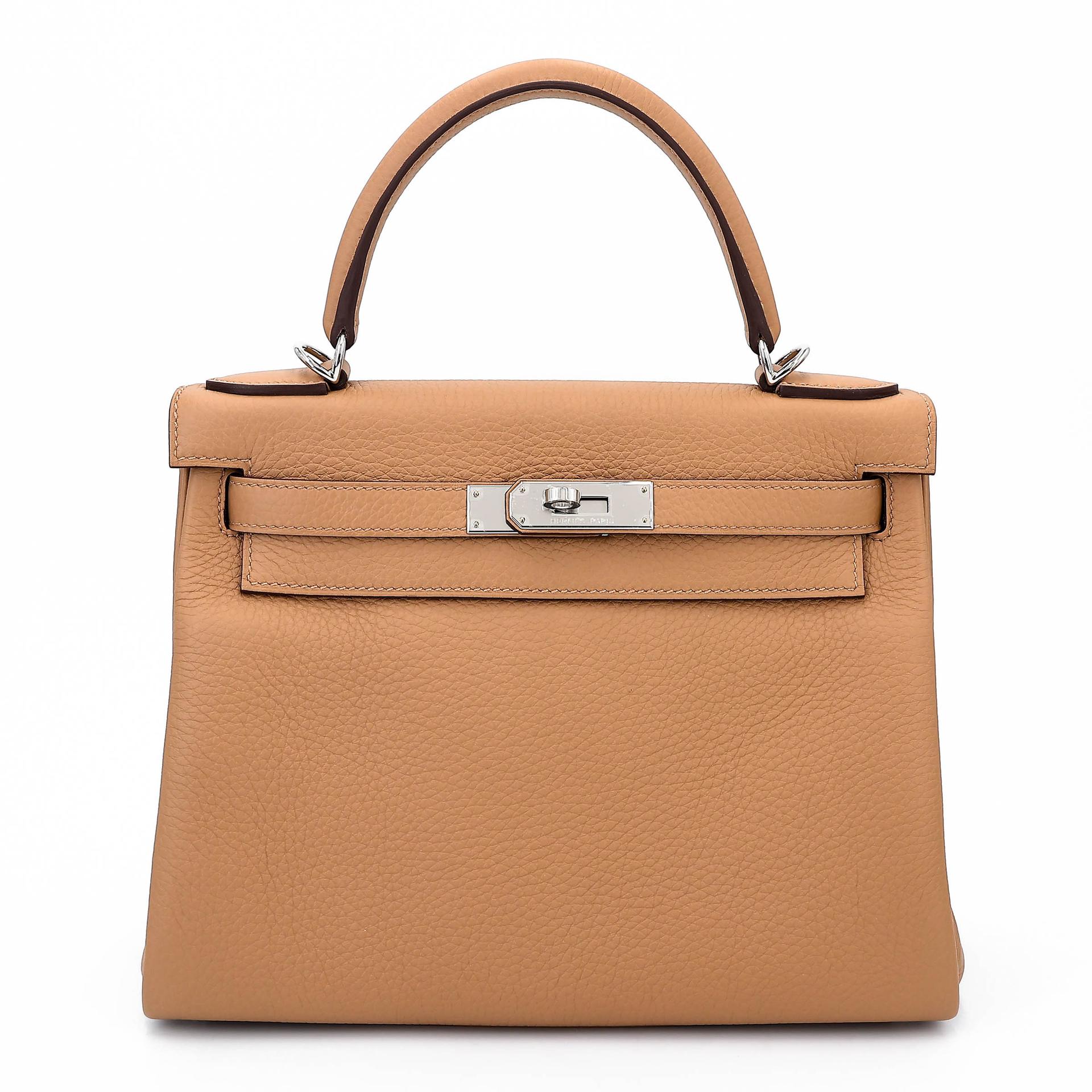 Brand New ( Rank N ) HERMÈS Kelly 28 Biscuit (4B) Clemence Palladium hardware K (2025) - 1
