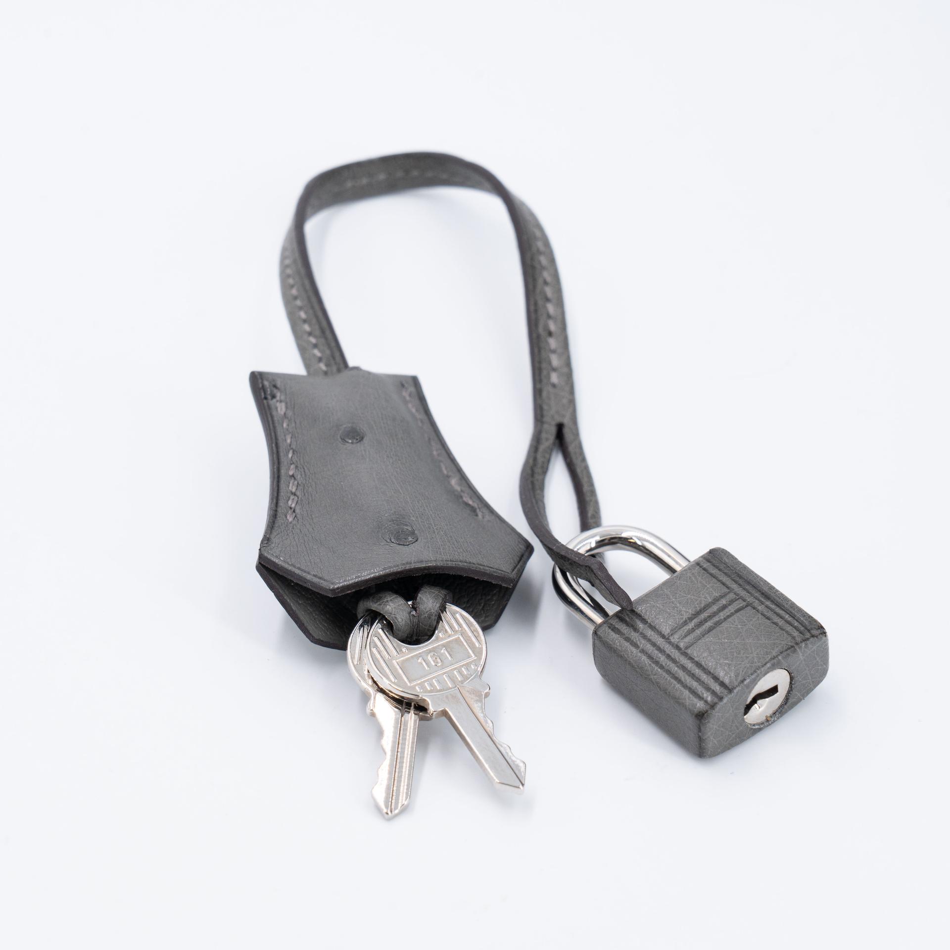 Unused ( Rank NS ) HERMÈS Birkin 30 Gris Meyer (0L) Ostrich Palladium hardware U (2022) - 16