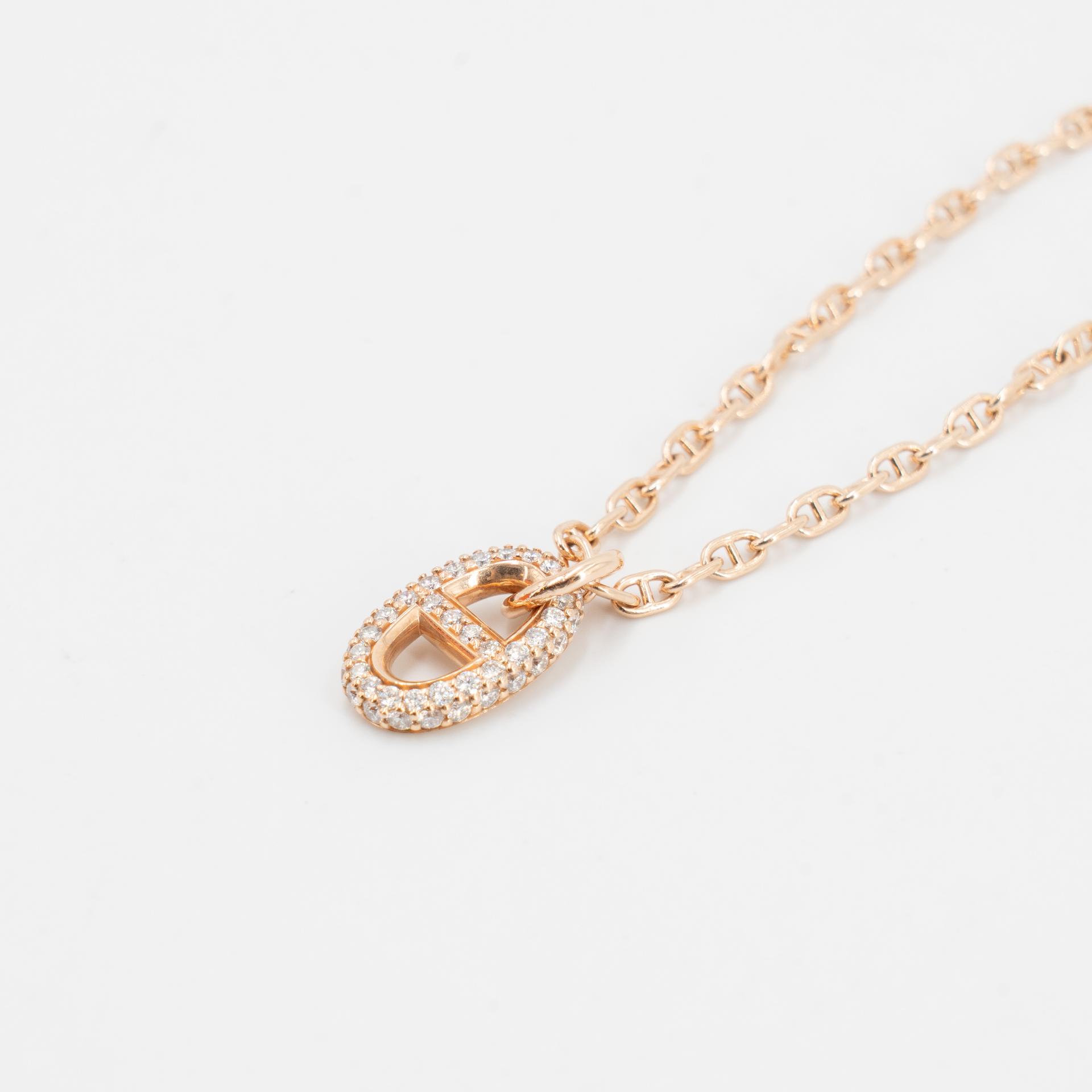 Brand New ( Rank N ) HERMÈS Farandole pendant, small model Rose Gold 18K Rose Gold Diamond - 6