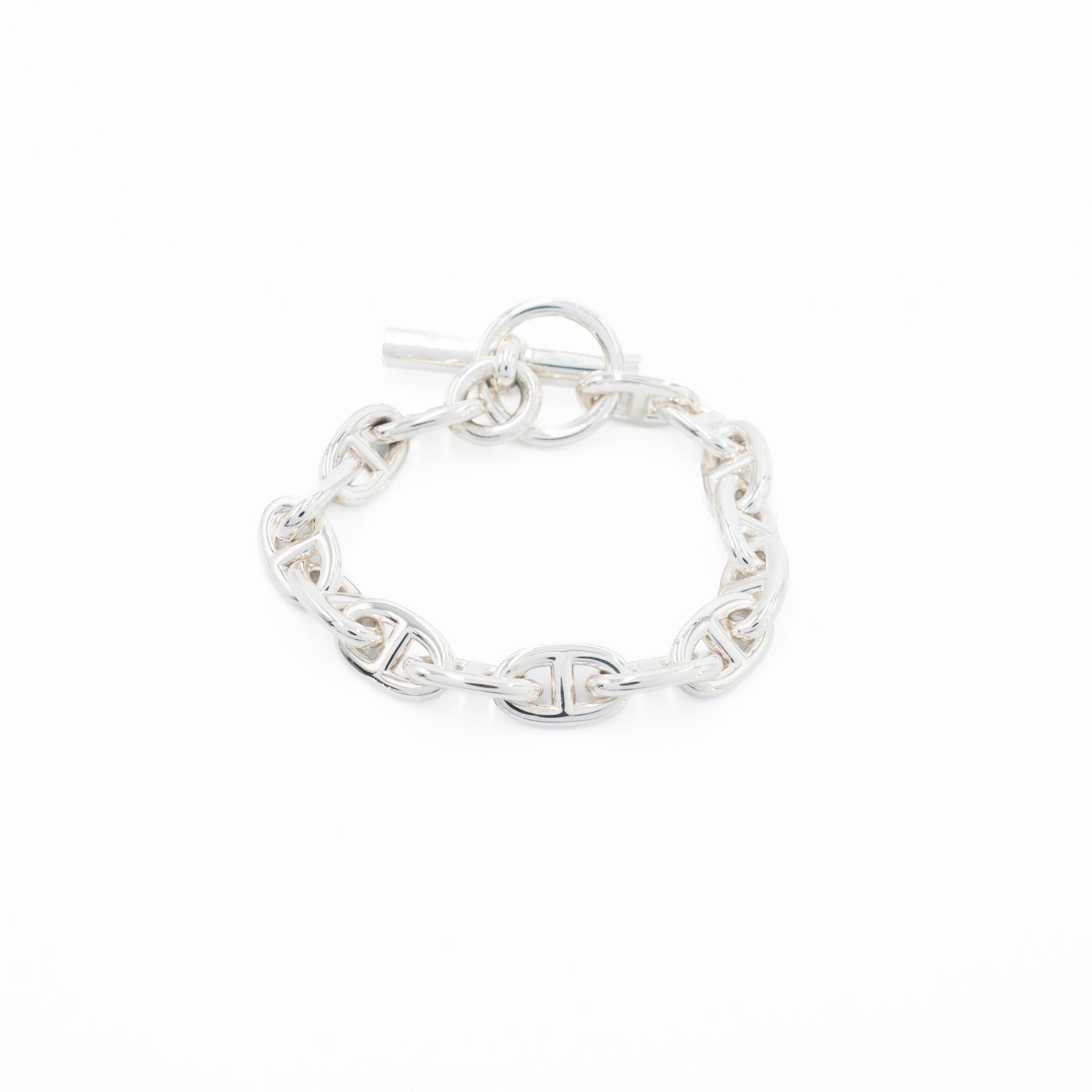 Brand New ( Rank N ) HERMÈS Chaine d'Ancre Bracelet 15M Silver Silver 925 - 1