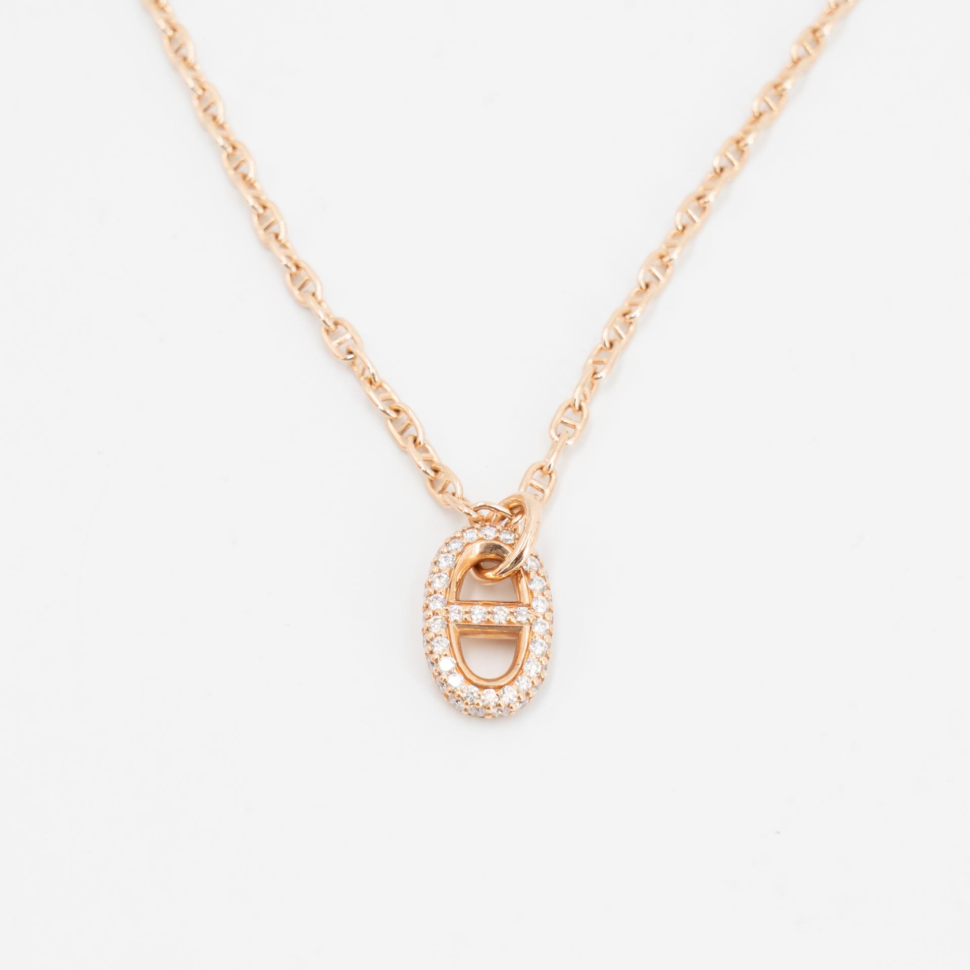 Brand New ( Rank N ) HERMÈS Farandole pendant, small model Rose Gold 18K Rose Gold Diamond - 4