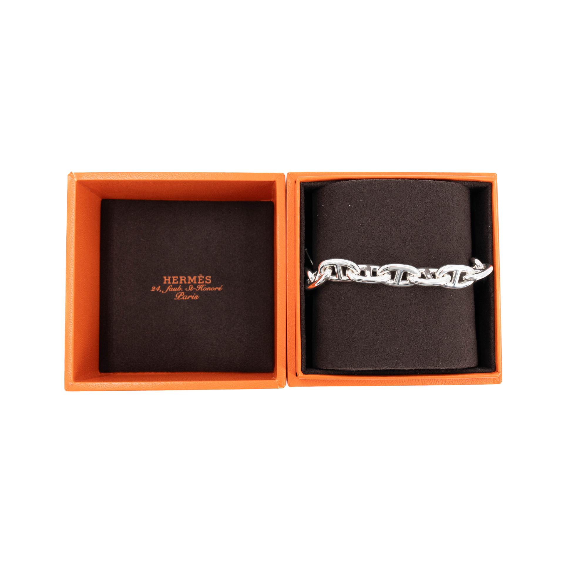 Brand New ( Rank N ) HERMÈS Chaine d'Ancre Bracelet 15M Silver Silver 925 - 3