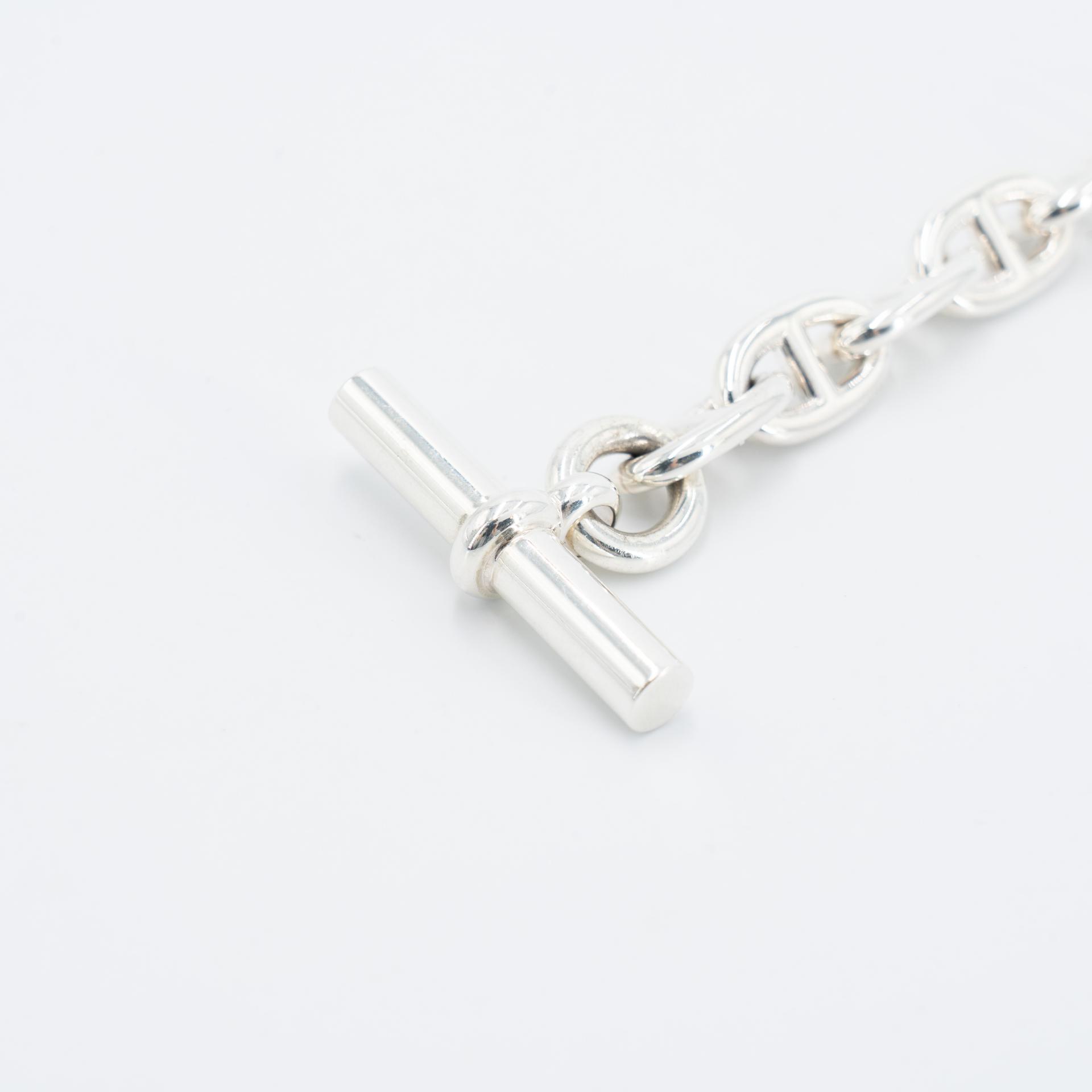 Brand New ( Rank N ) HERMÈS Chaine d'Ancre Bracelet 15M Silver Silver 925 - 5