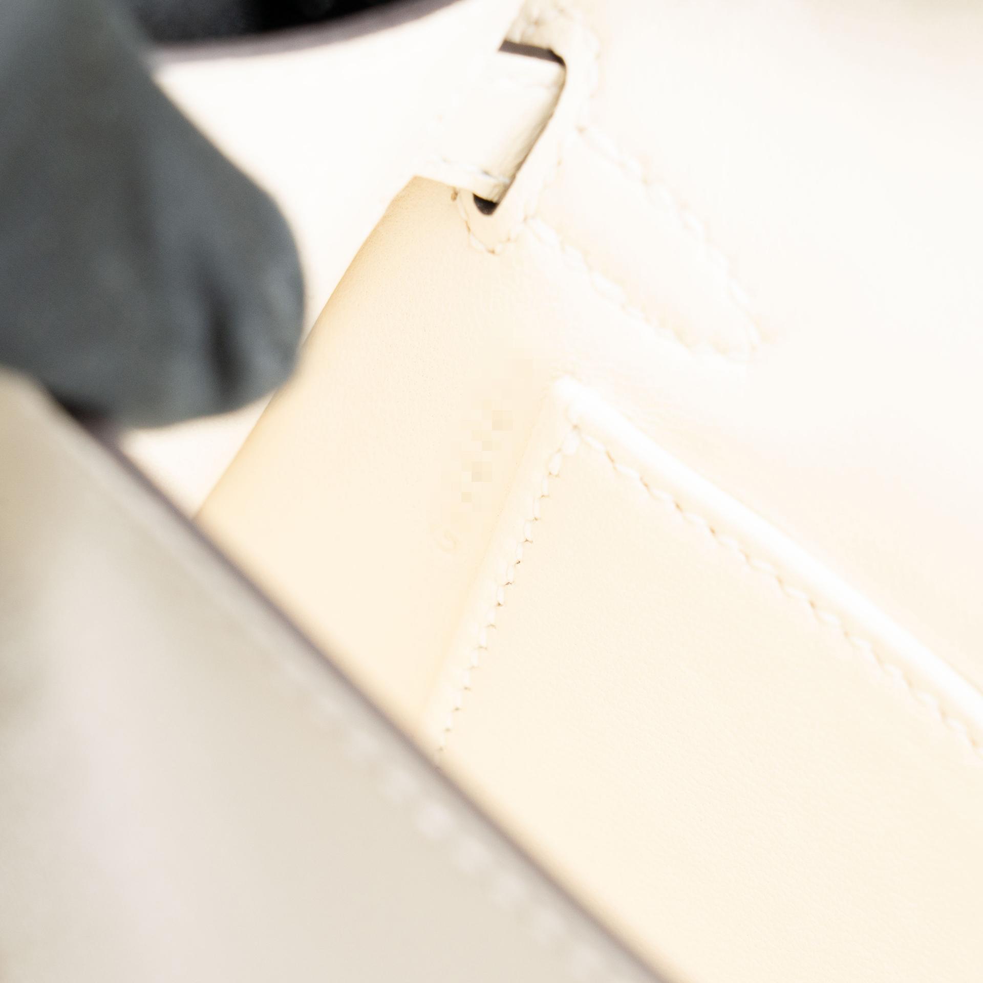 Brand New ( Rank N ) HERMÈS Mini Kelly II Cloute Studded Cream (S0) Box-calf Palladium hardware G (2026) - 14