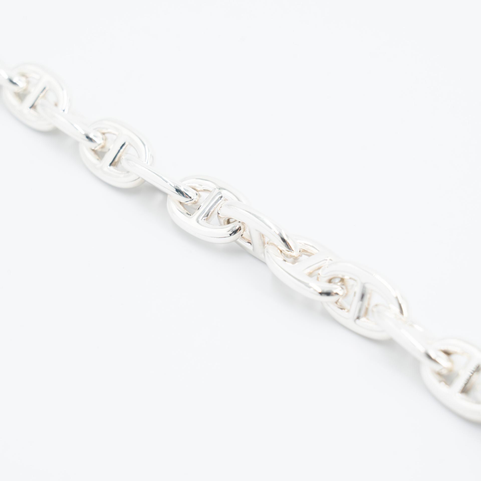 Brand New ( Rank N ) HERMÈS Chaine d'Ancre Bracelet 15M Silver Silver 925 - 7