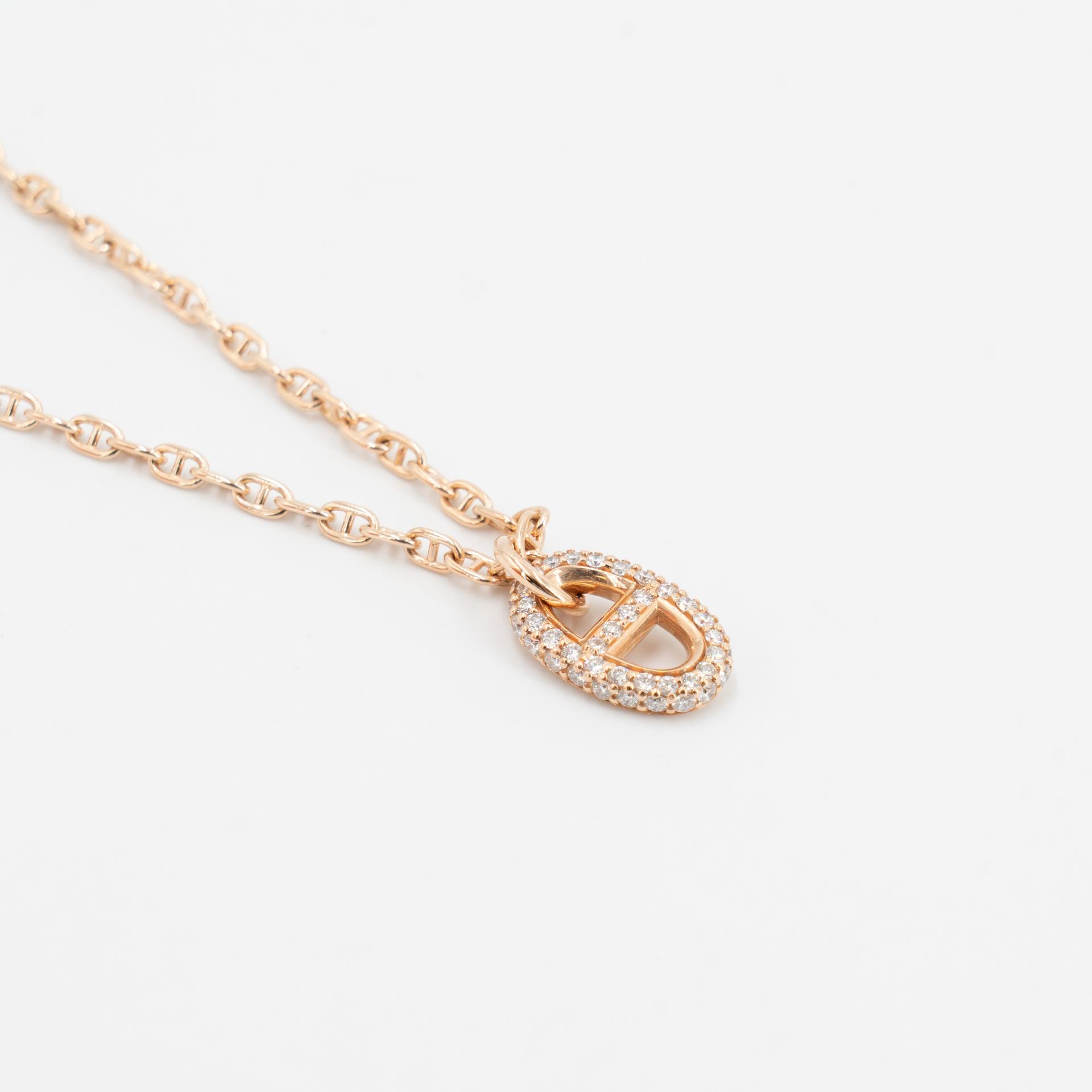 Brand New ( Rank N ) HERMÈS Farandole pendant, small model Rose Gold 18K Rose Gold Diamond - 5