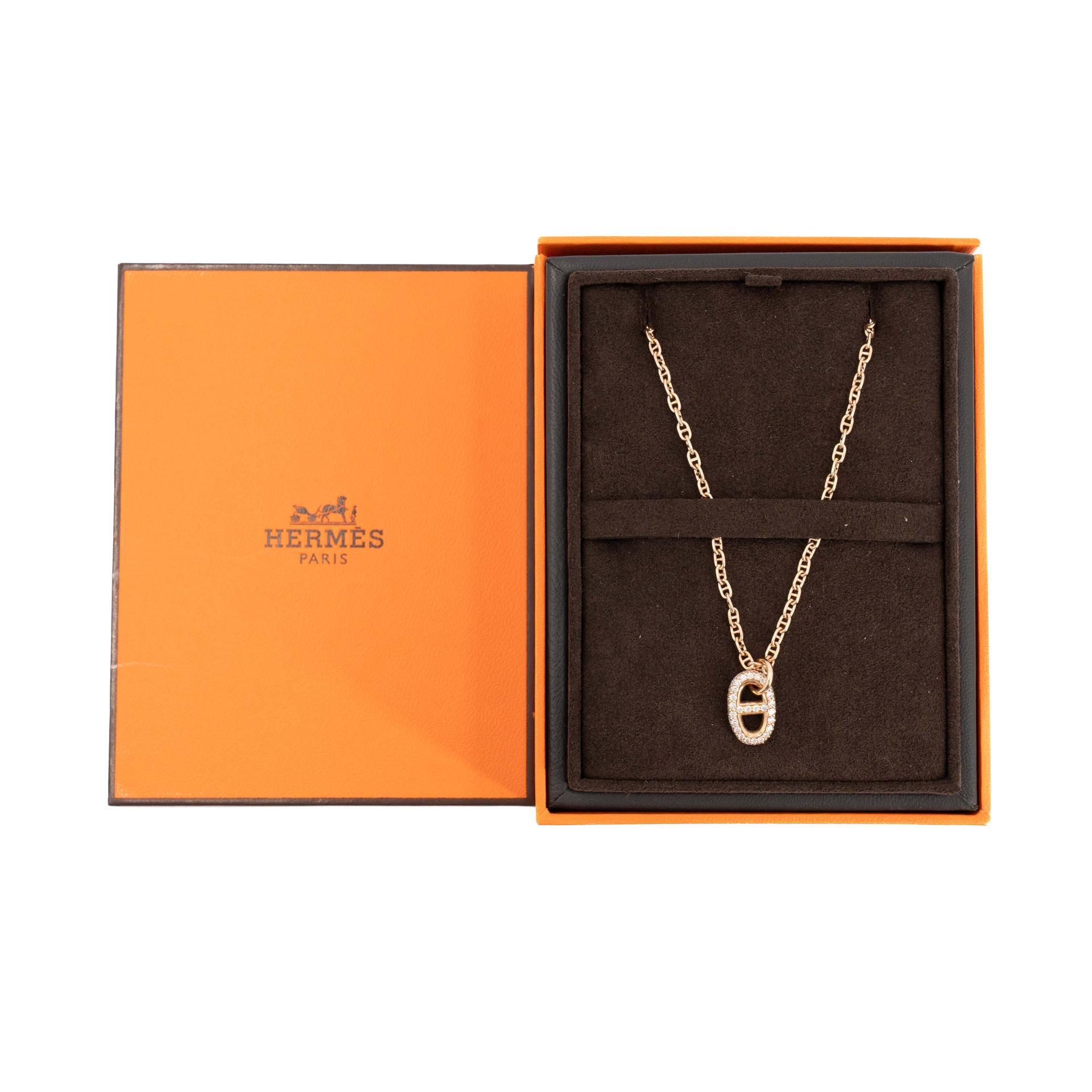 Brand New ( Rank N ) HERMÈS Farandole pendant, small model Rose Gold 18K Rose Gold Diamond - 3
