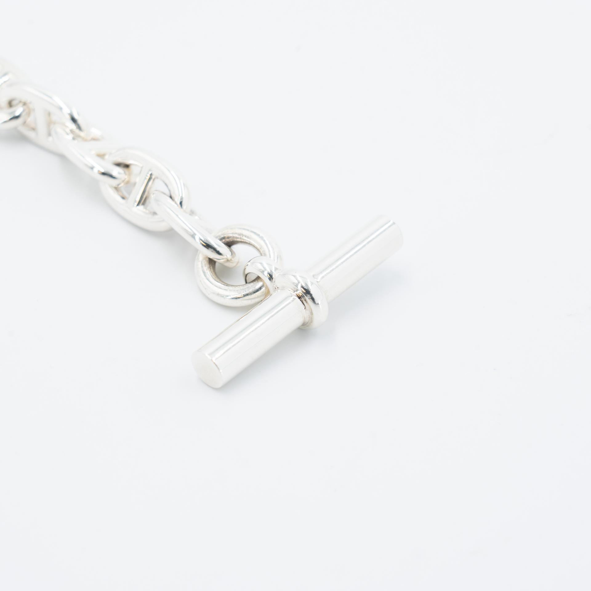 Brand New ( Rank N ) HERMÈS Chaine d'Ancre Bracelet 15M Silver Silver 925 - 6