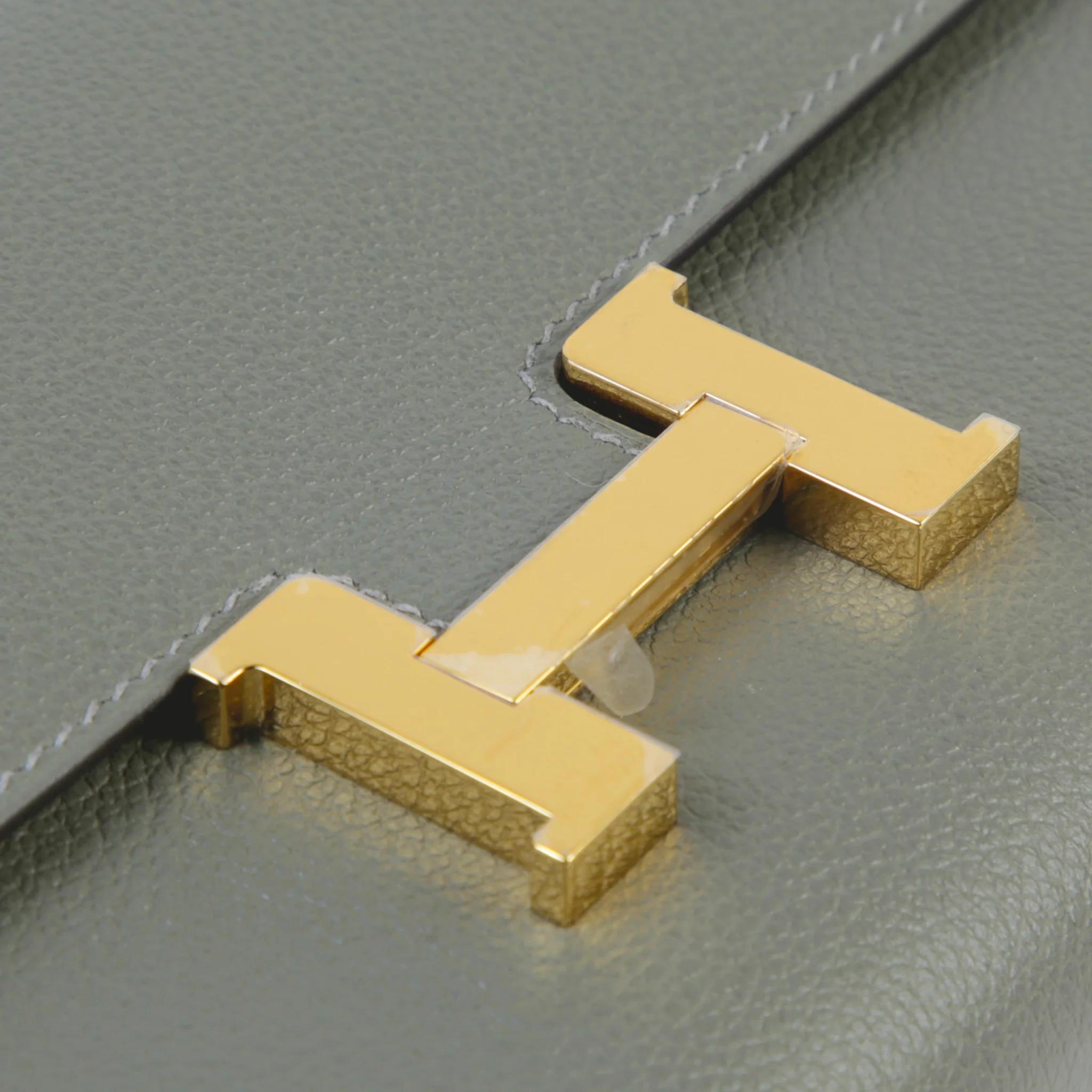 Unused ( Rank NS ) HERMÈS Constance To Go Gris Meyer (0L) Evercolor Gold hardware W (2024) - 7
