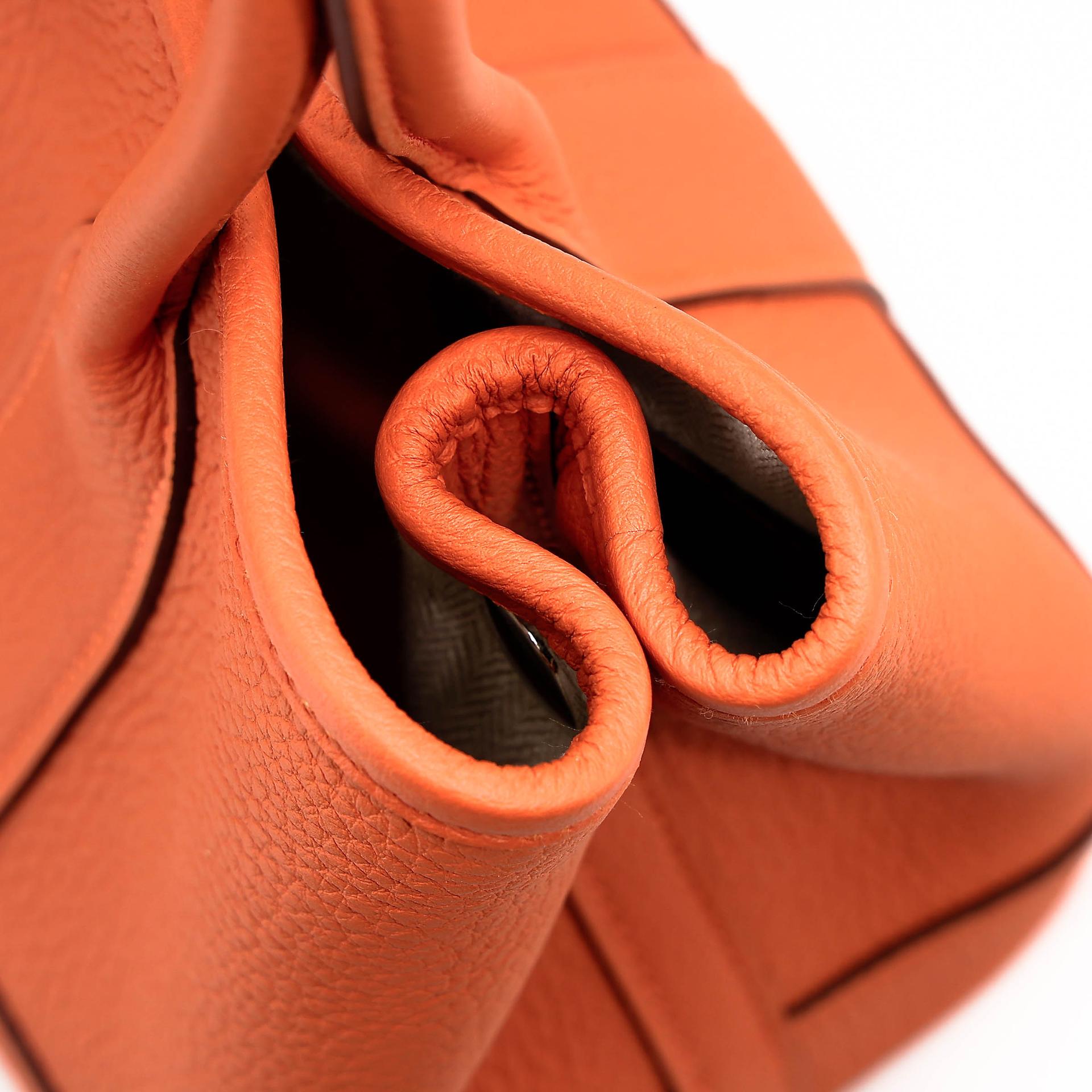Brand New ( Rank N ) HERMÈS Neo Garden Party 23 Orange (93) Togo Palladium hardware K (2025) - 14