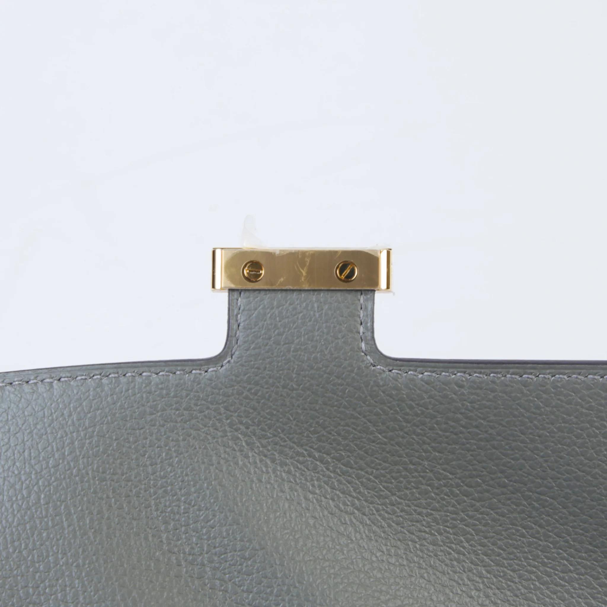 Unused ( Rank NS ) HERMÈS Constance To Go Gris Meyer (0L) Evercolor Gold hardware W (2024) - 8