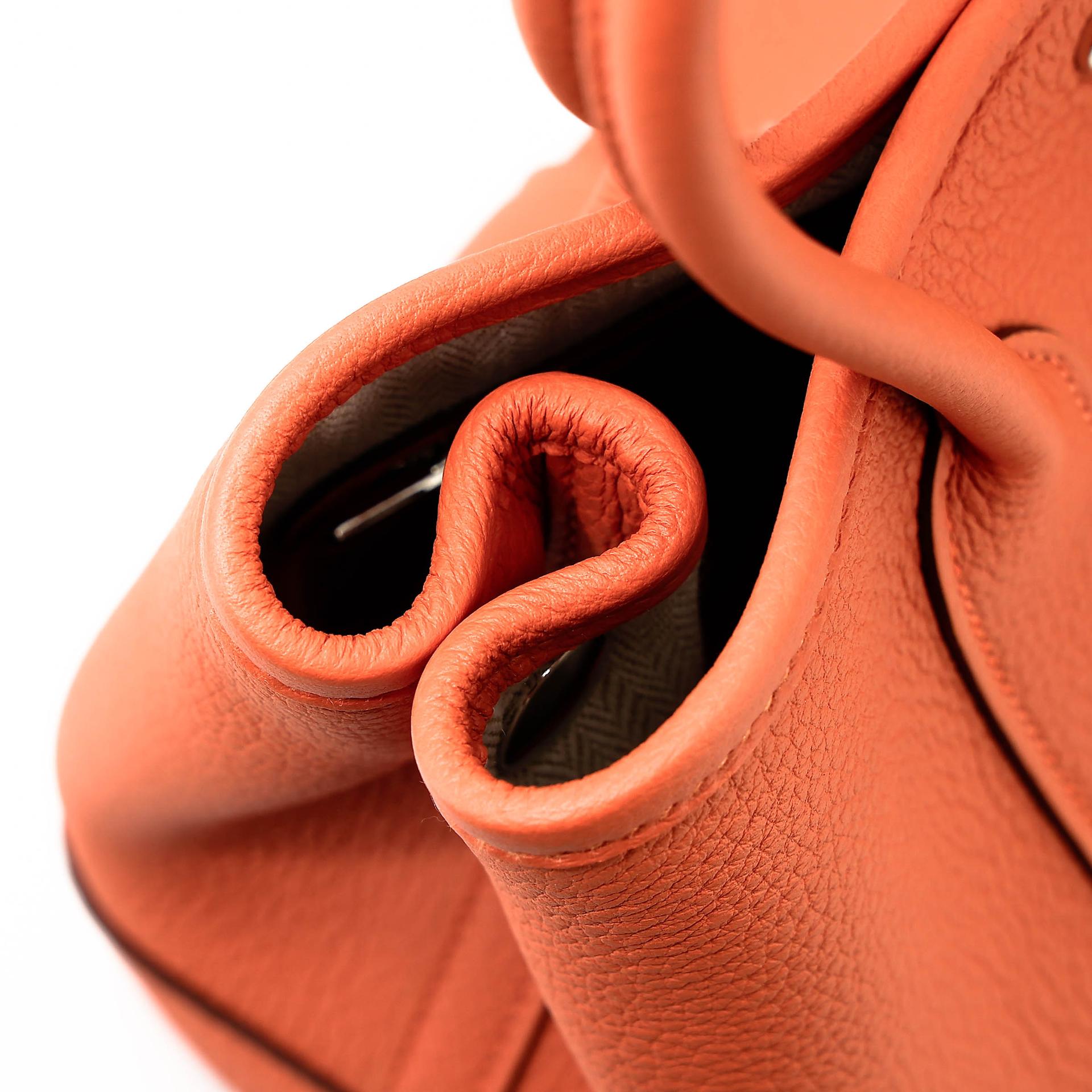 Brand New ( Rank N ) HERMÈS Neo Garden Party 23 Orange (93) Togo Palladium hardware K (2025) - 15