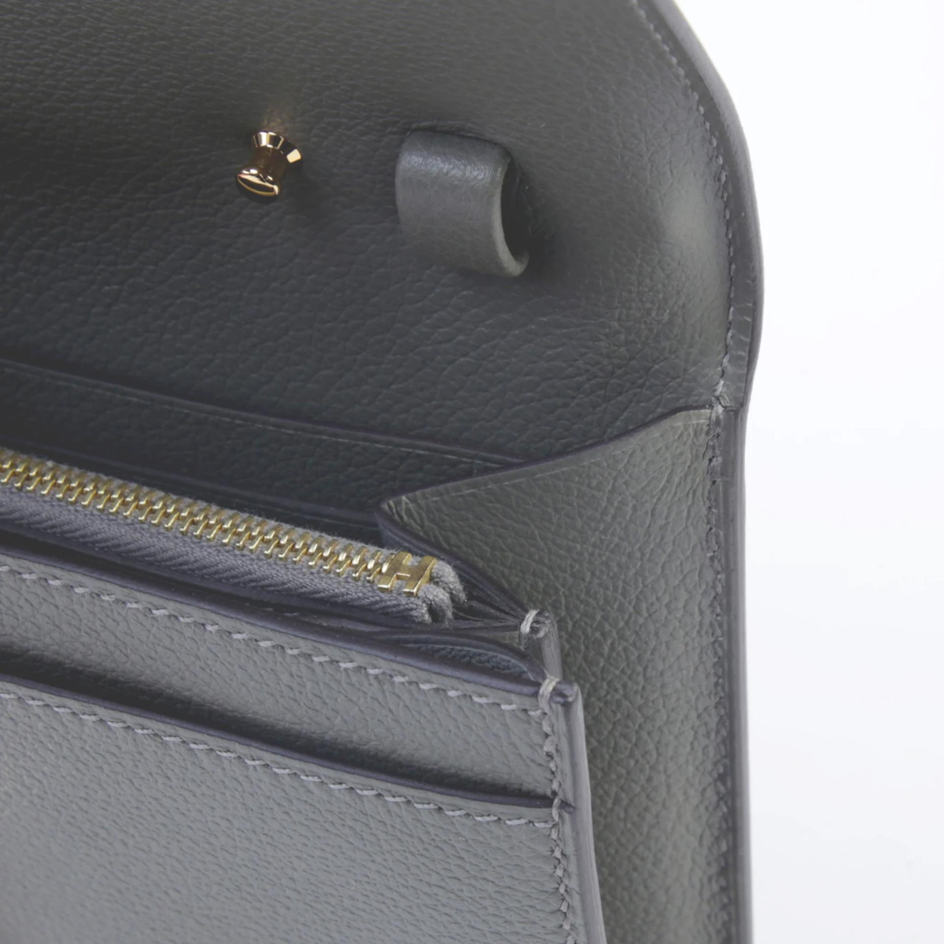 Unused ( Rank NS ) HERMÈS Constance To Go Gris Meyer (0L) Evercolor Gold hardware W (2024) - 12
