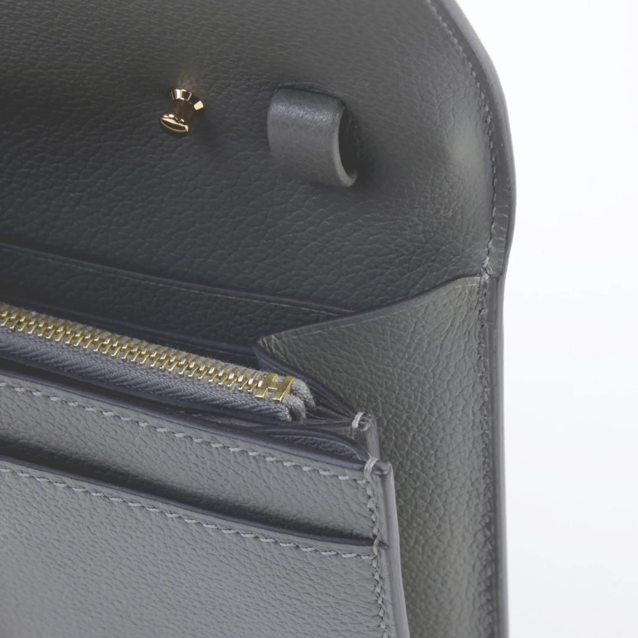 Unused ( Rank NS ) HERMÈS Constance To Go Gris Meyer (0L) Evercolor Gold hardware W (2024) - 12