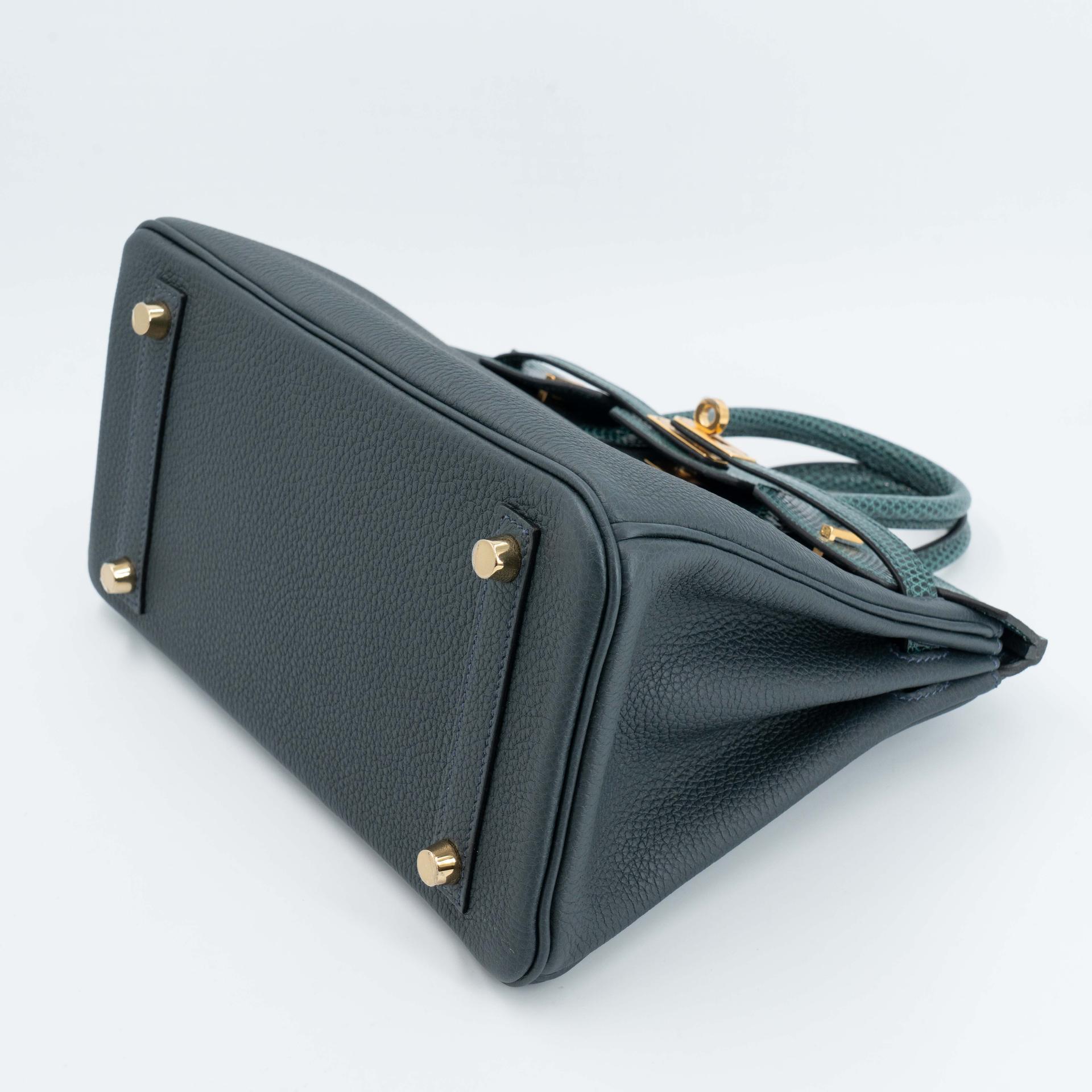 Unused ( Rank NS ) HERMÈS Birkin 25 Touch Vert Cypress (6O) Shiny Lizard Togo Gold hardware W (2024) - 5