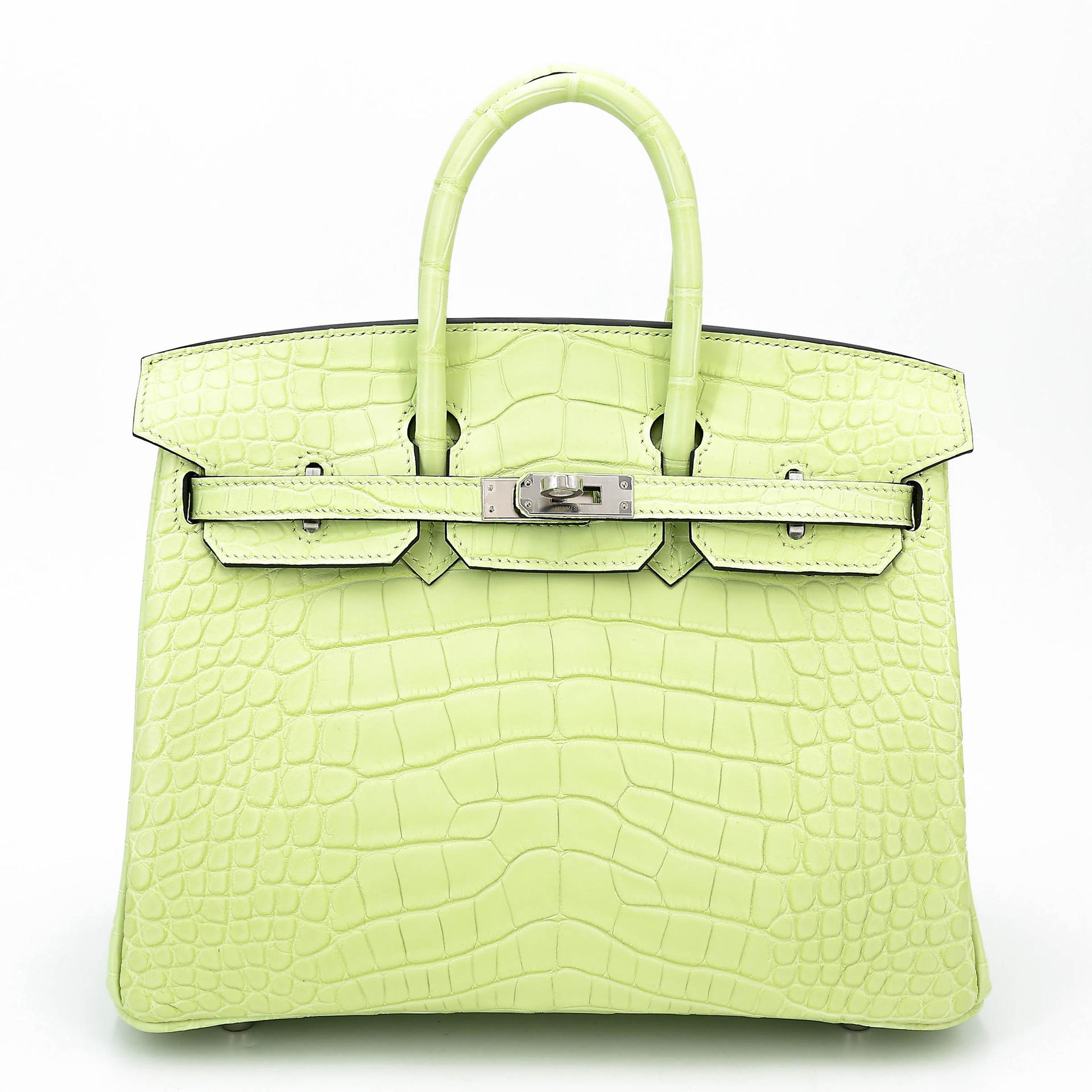 Unused ( Rank NS ) HERMÈS Birkin 25 Jaune Bourgeon (R9) Matte Alligator Palladium hardware B (2023) - 1