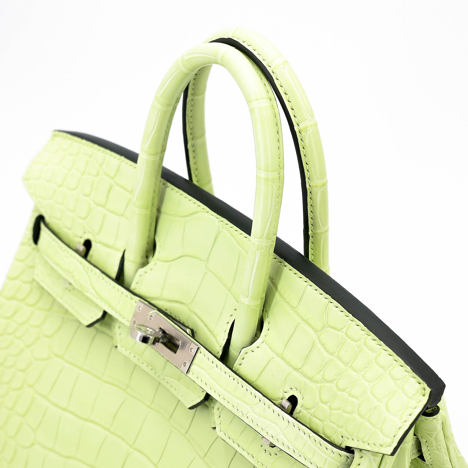 Unused ( Rank NS ) HERMÈS Birkin 25 Jaune Bourgeon (R9) Matte Alligator Palladium hardware B (2023) - 3