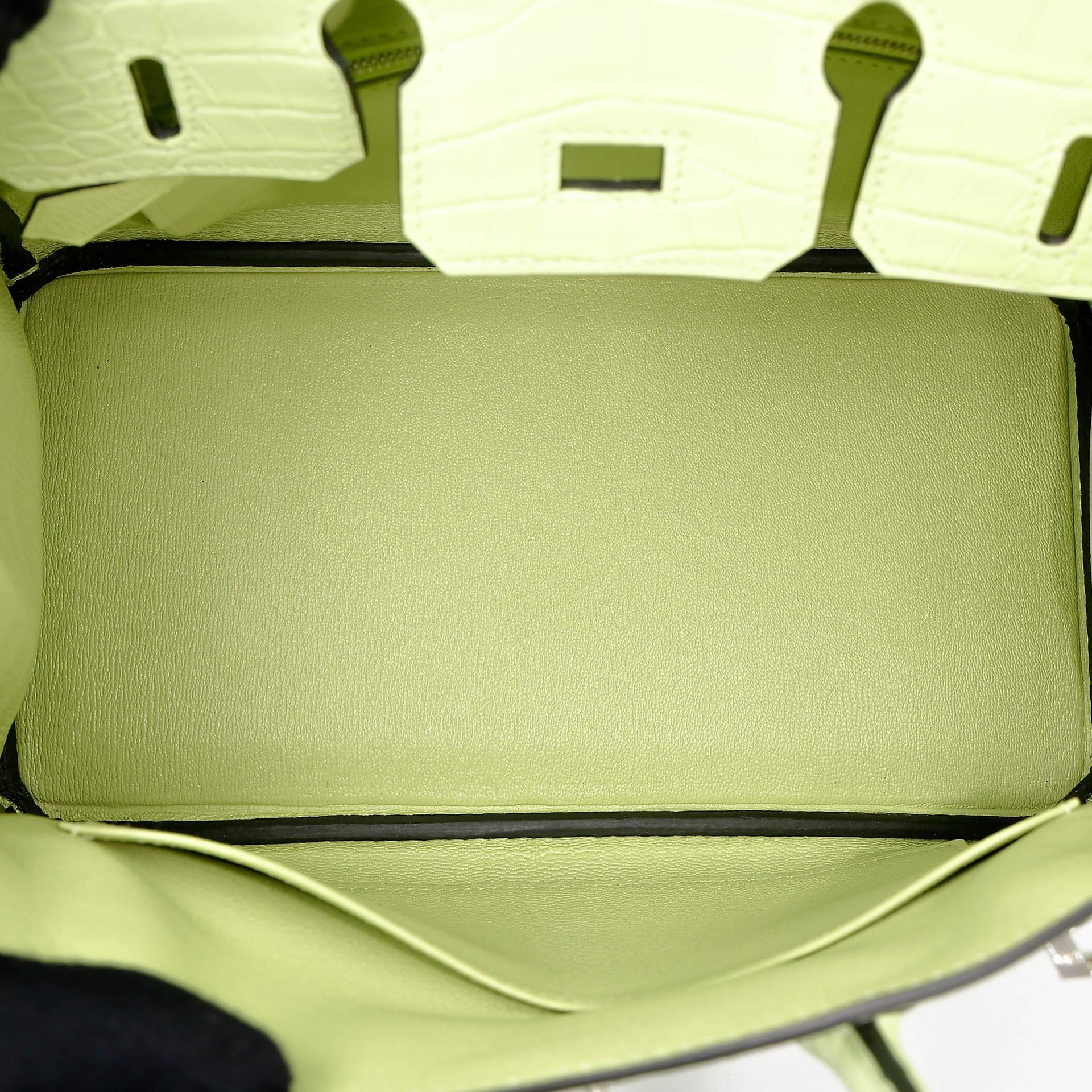 Unused ( Rank NS ) HERMÈS Birkin 25 Jaune Bourgeon (R9) Matte Alligator Palladium hardware B (2023) - 16