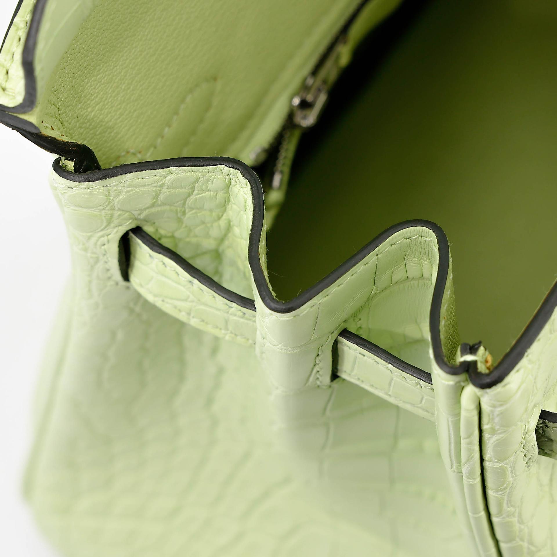 Unused ( Rank NS ) HERMÈS Birkin 25 Jaune Bourgeon (R9) Matte Alligator Palladium hardware B (2023) - 15