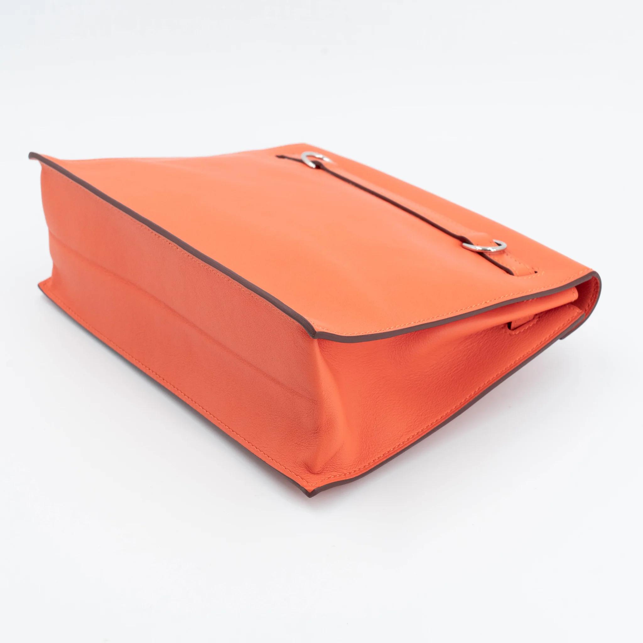 Excellent ( Rank SA ) HERMÈS Kelly Danse Orange (93) Swift Palladium hardware W (2024) - 5